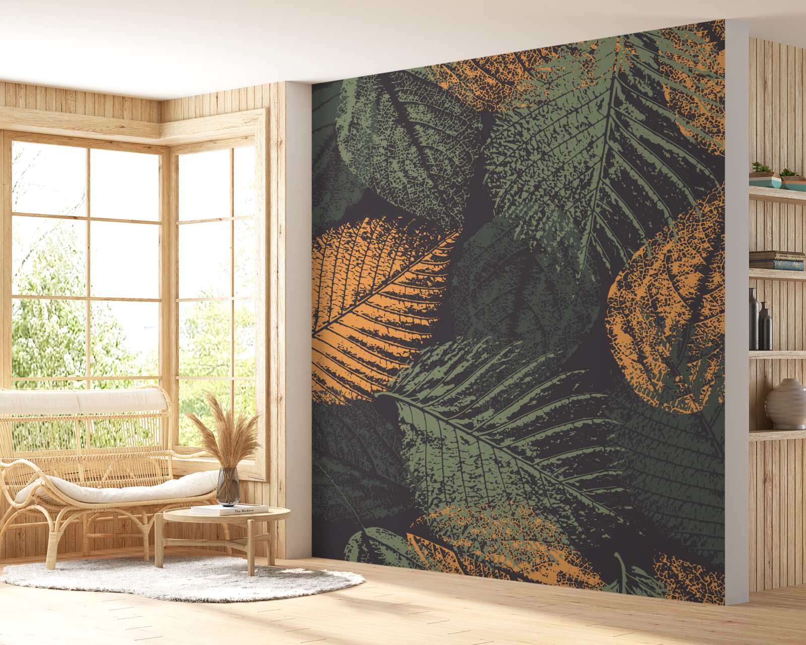 Fototapeta akvarely zobrazujúce jesenné lístie