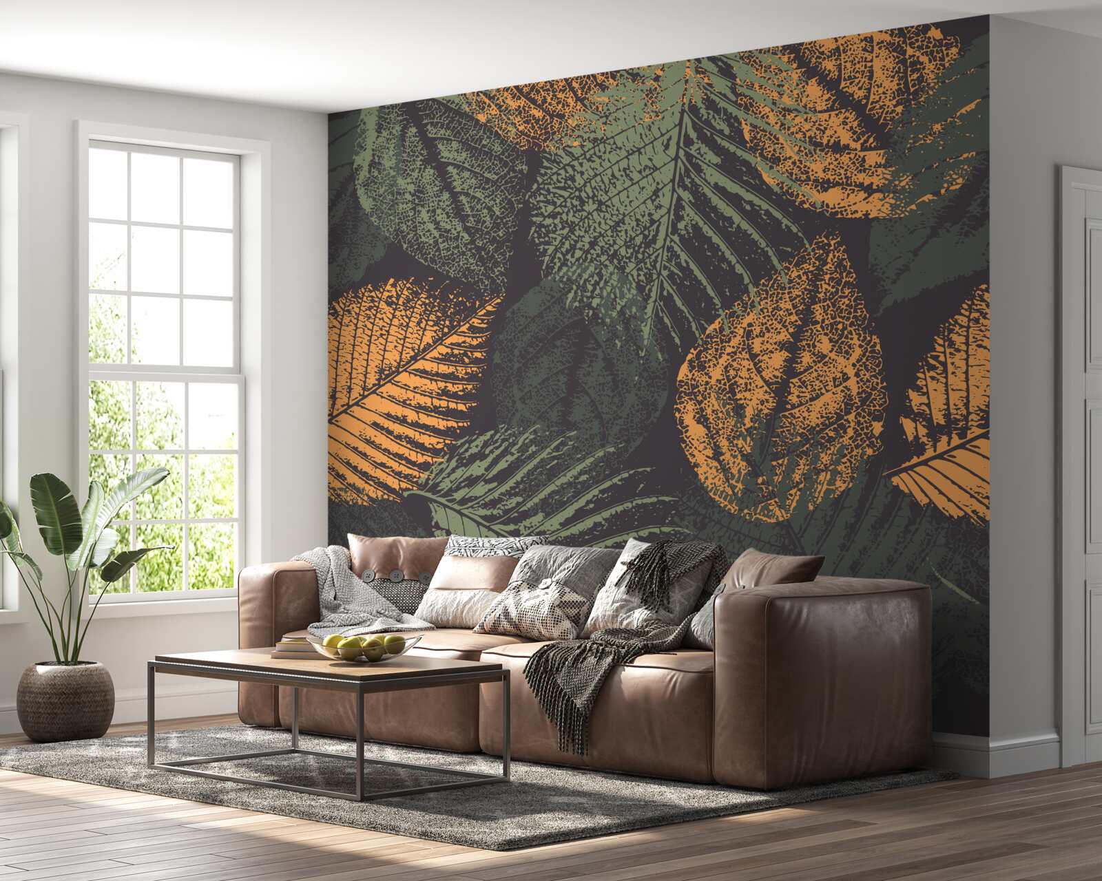 Fototapeta akvarely zobrazujúce jesenné lístie