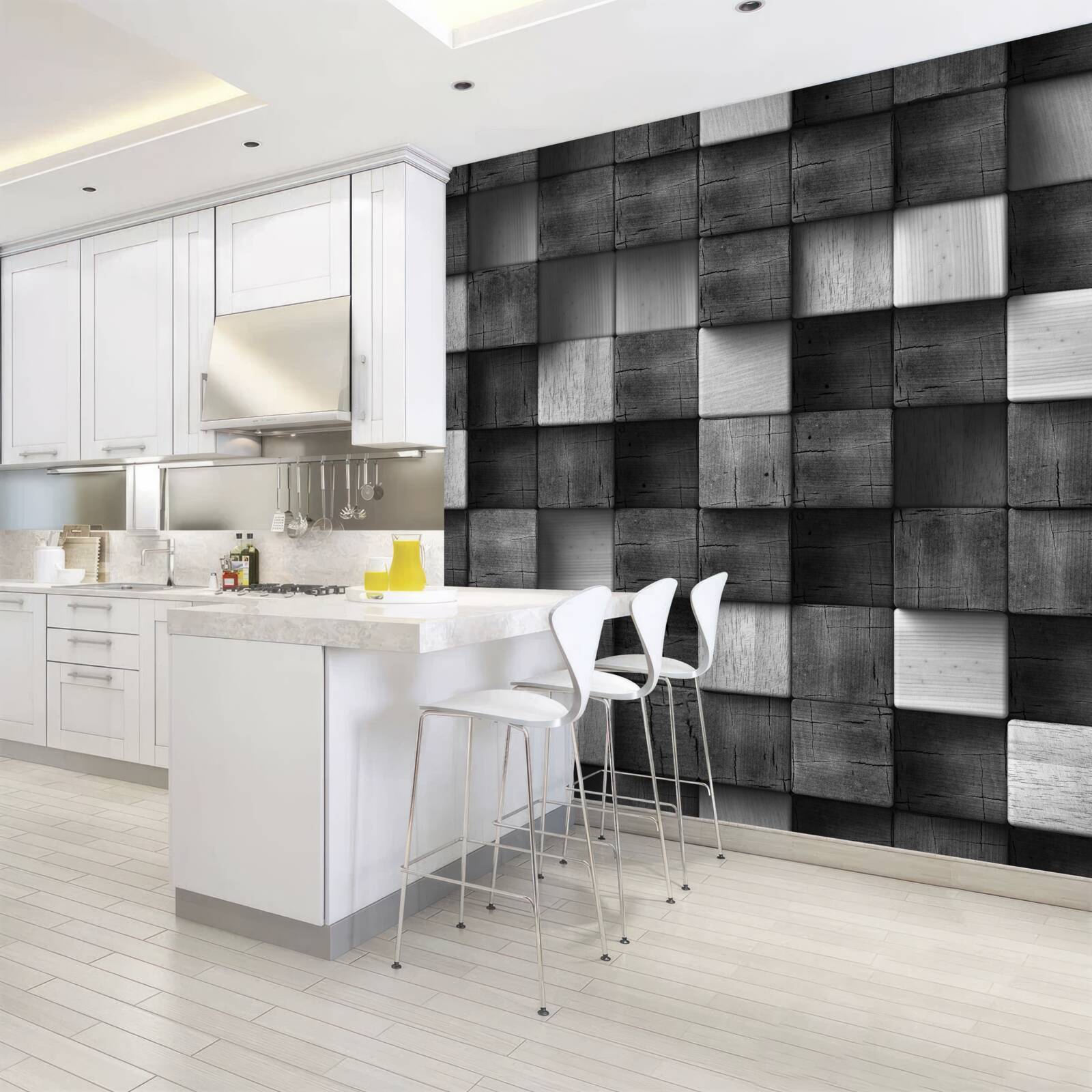 Fototapeta čiernobiele 3D kocky