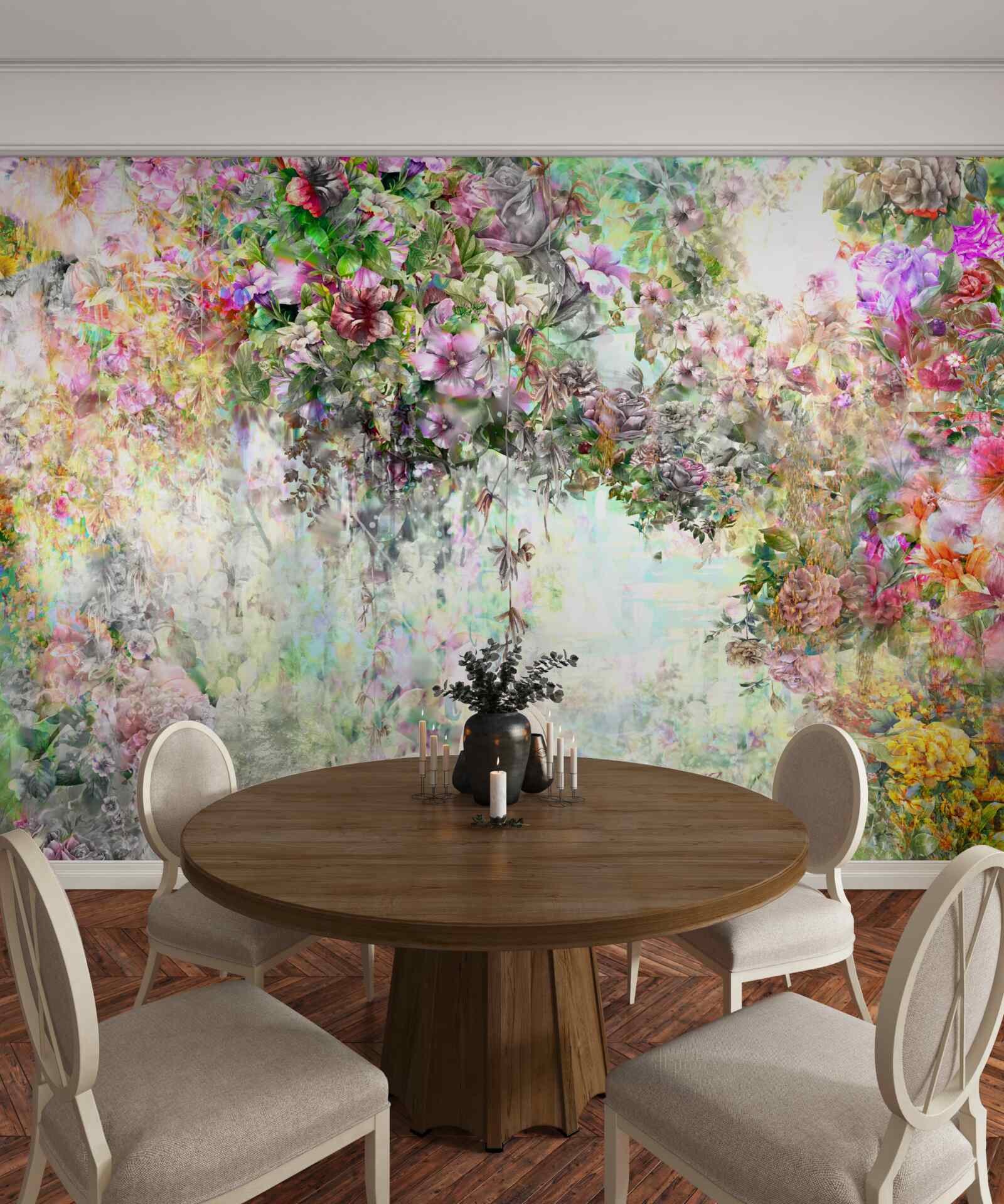 Fototapeta malebný letný chodník posiaty kvetmi v lese