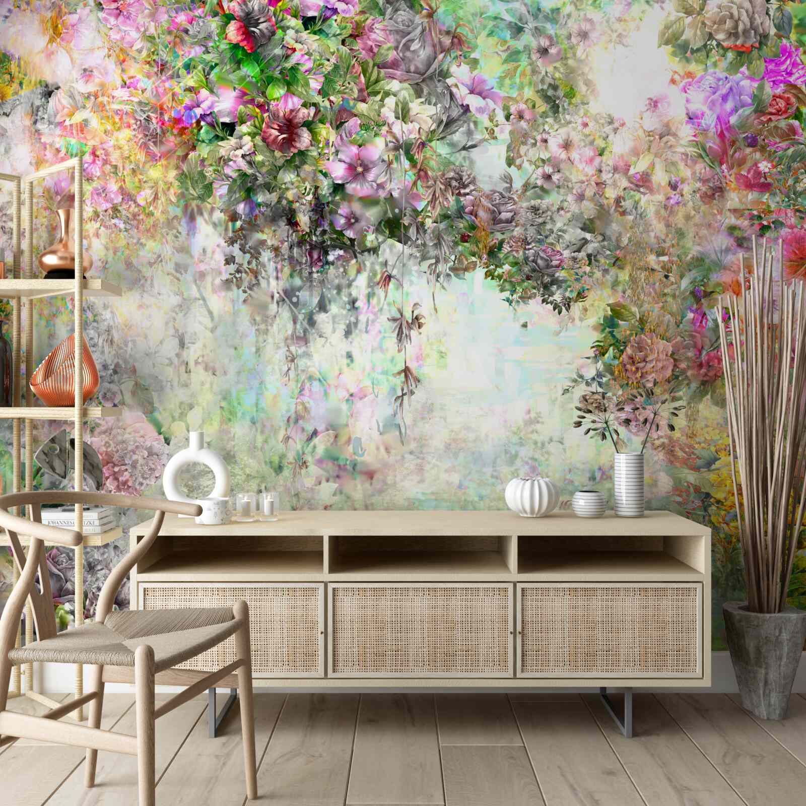 Fototapeta malebný letný chodník posiaty kvetmi v lese