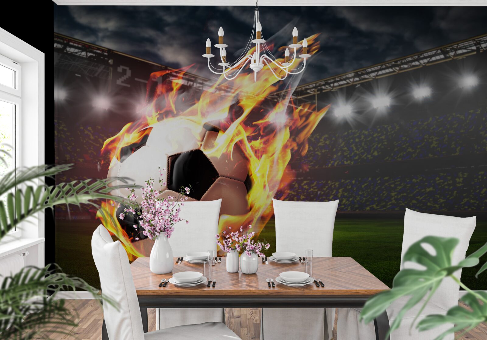 Fototapeta horiaca futbalová lopta