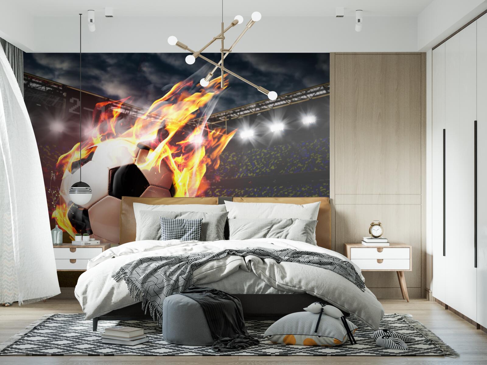 Fototapeta horiaca futbalová lopta