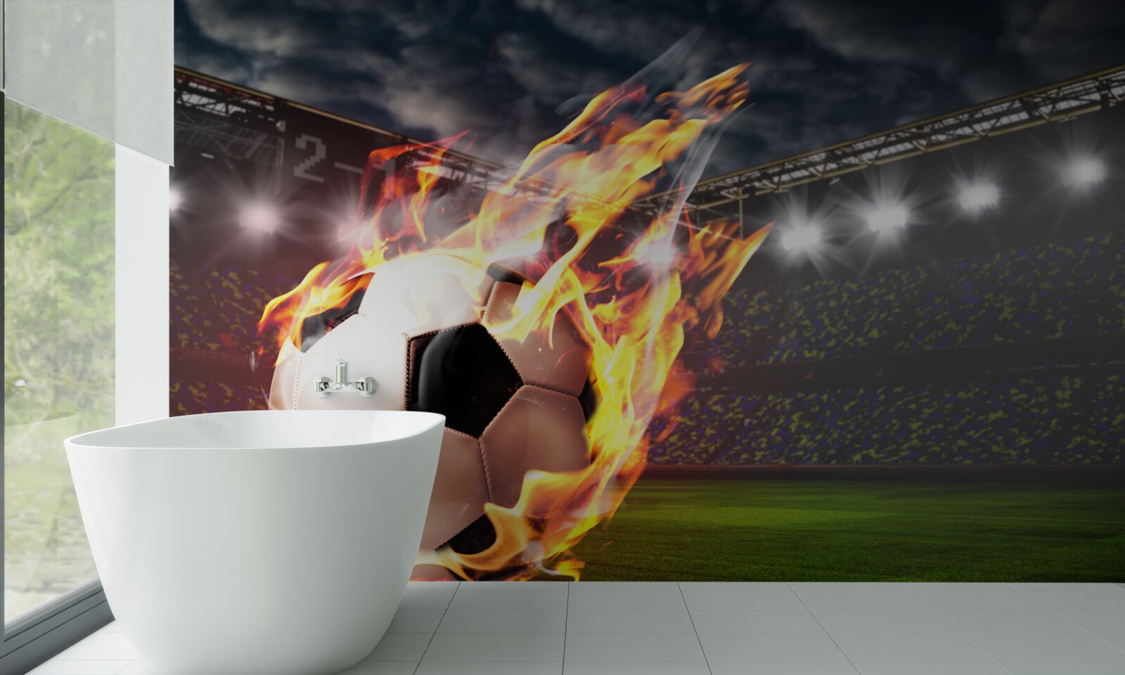 Fototapeta horiaca futbalová lopta