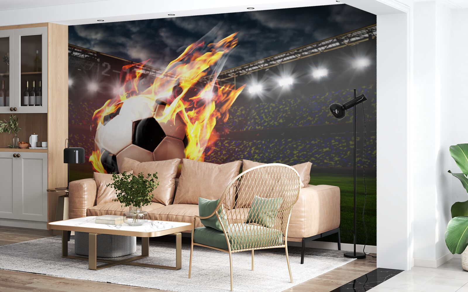 Fototapeta horiaca futbalová lopta