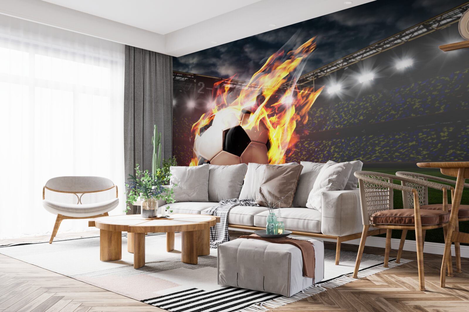 Fototapeta horiaca futbalová lopta