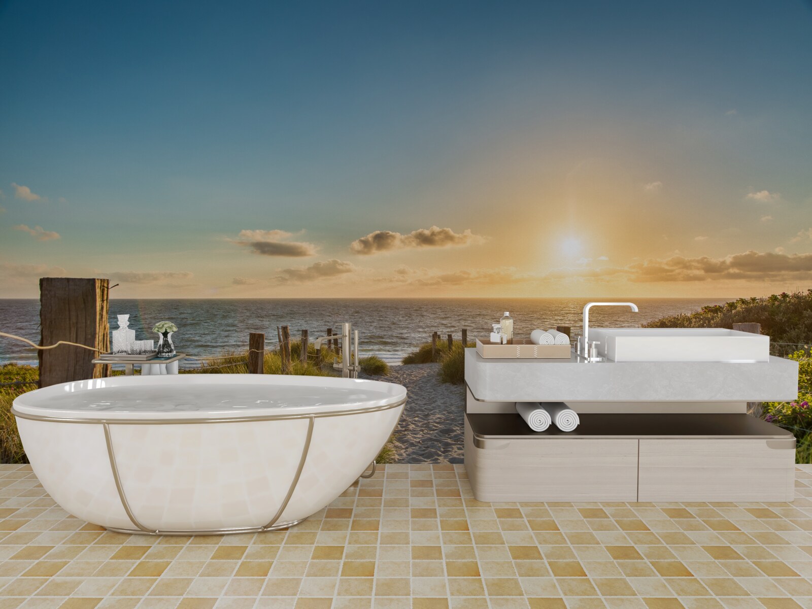 Fototapeta Ostrov Texel pri pobreží