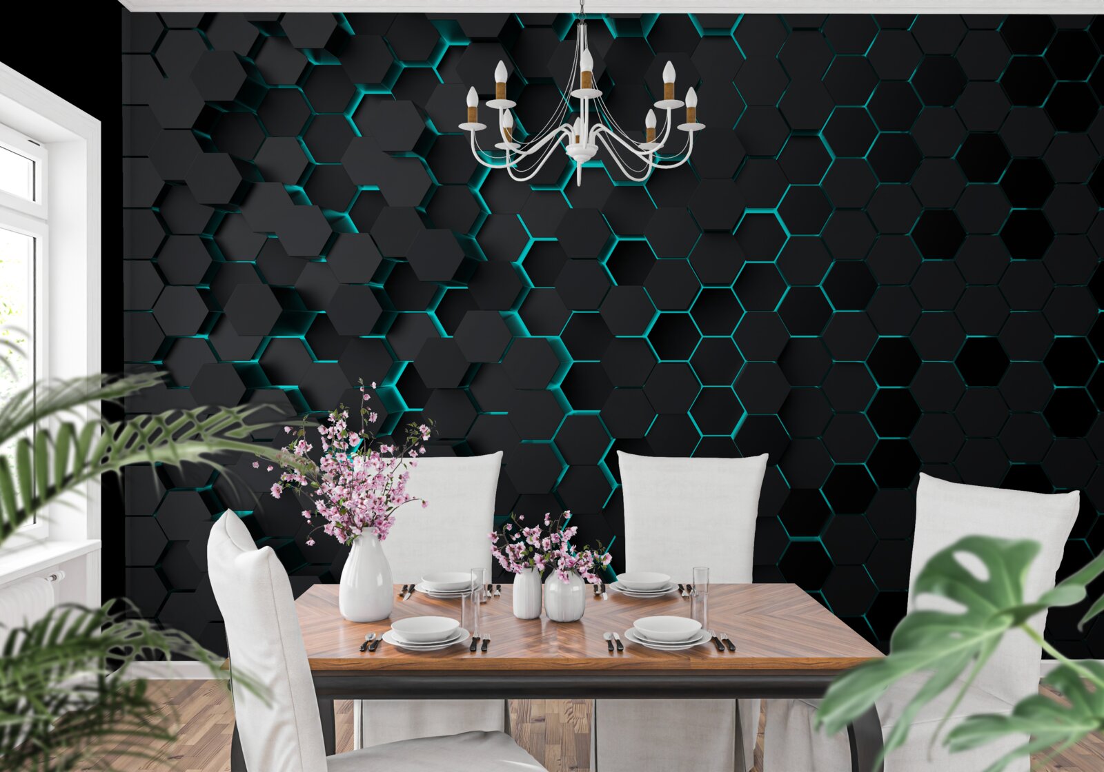 Fototapeta neónový čierny plást