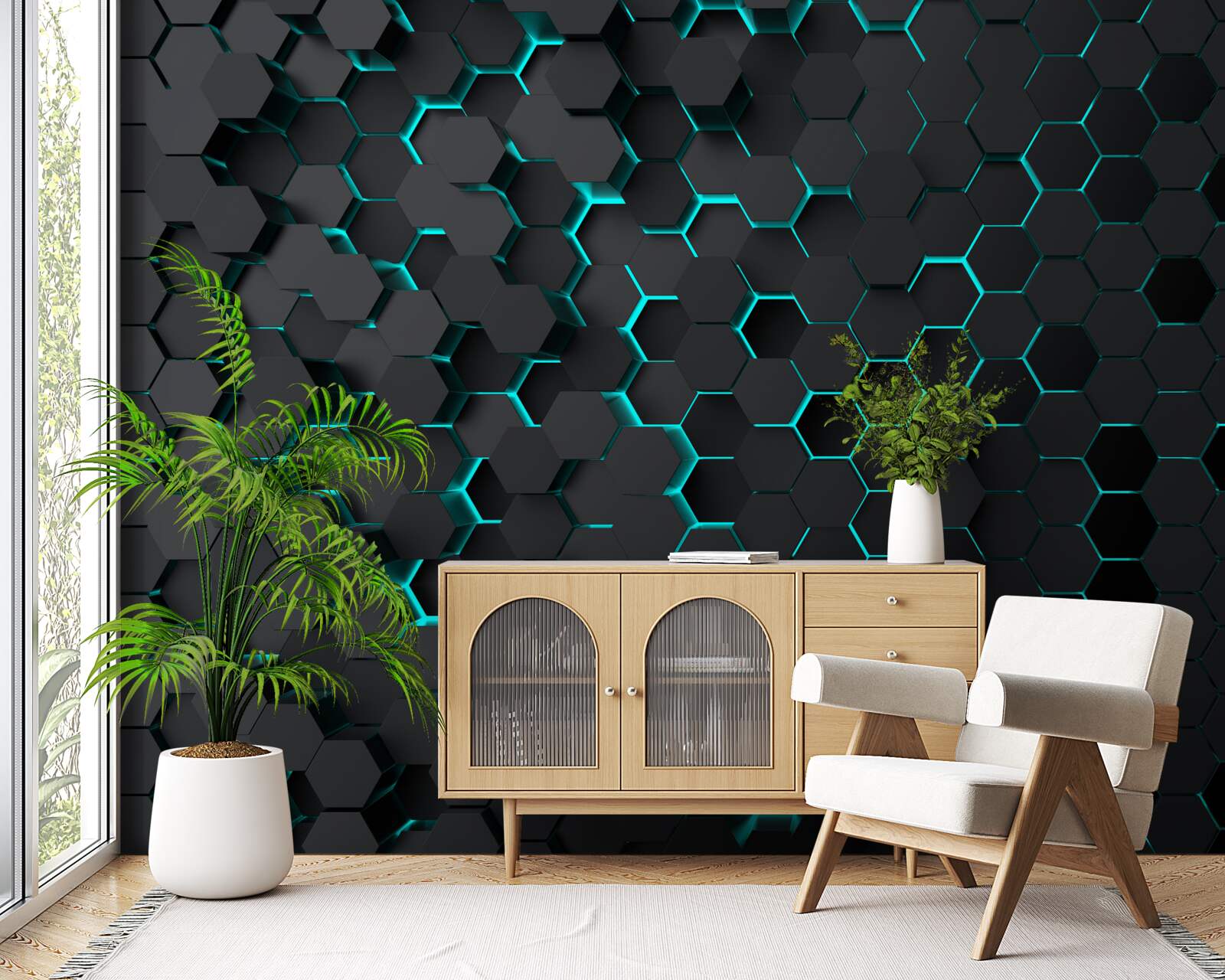 Fototapeta neónový čierny plást