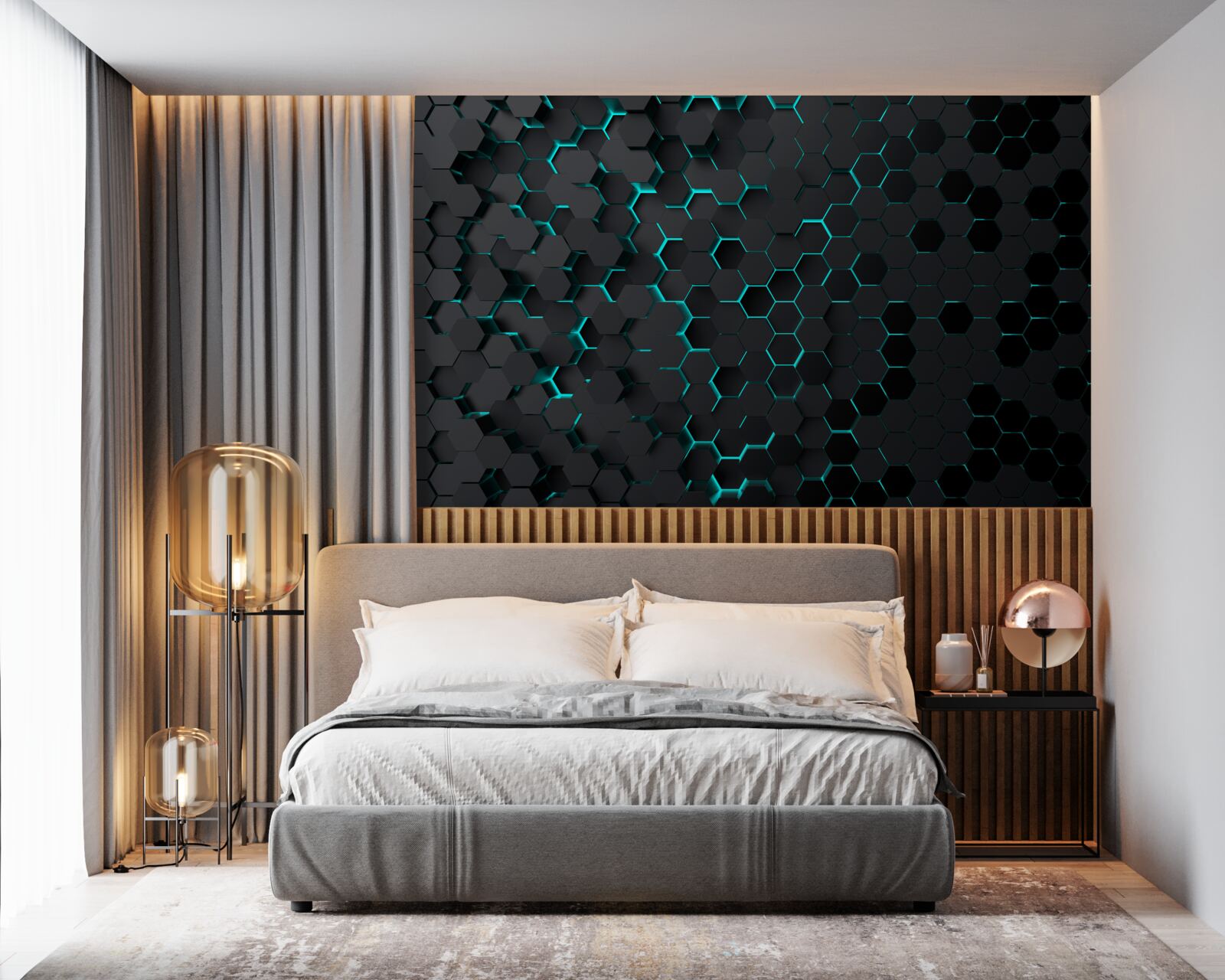 Fototapeta neónový čierny plást