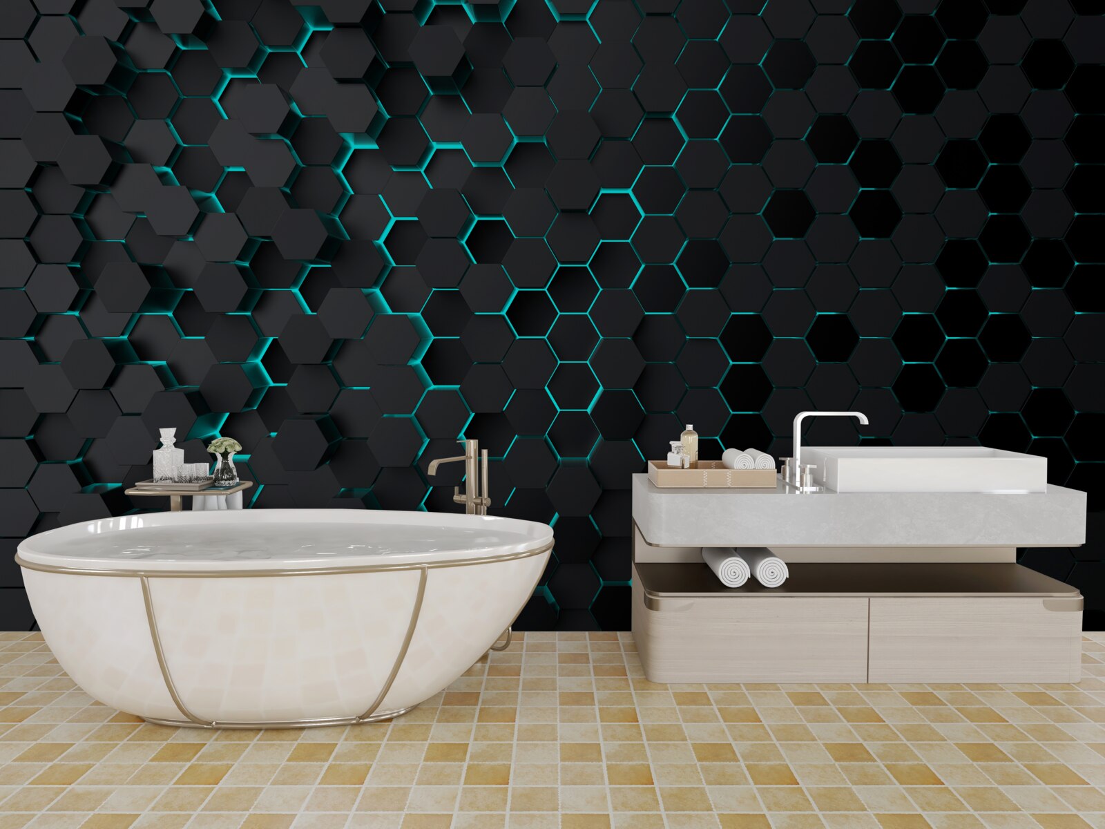 Fototapeta neónový čierny plást