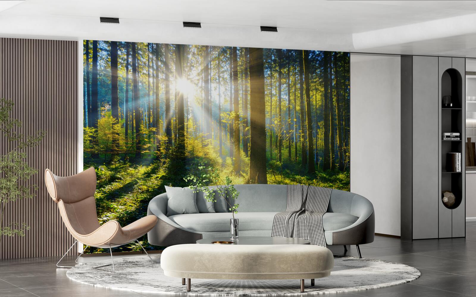 Fototapeta jasné svetlo ohrieva tmavú húštinu