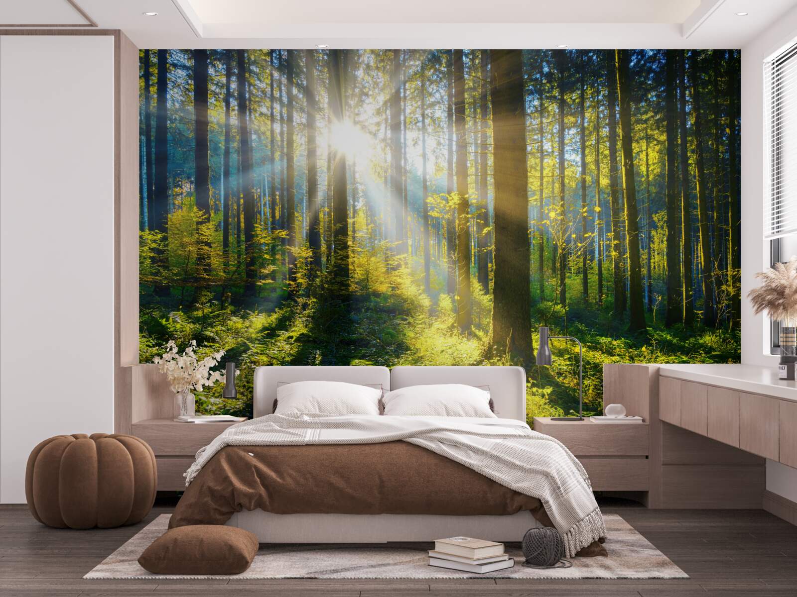 Fototapeta jasné svetlo ohrieva tmavú húštinu