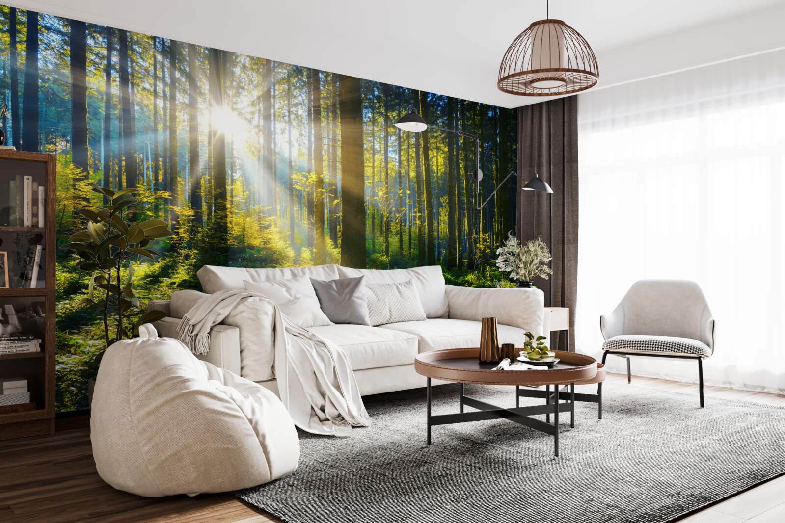 Fototapeta jasné svetlo ohrieva tmavú húštinu