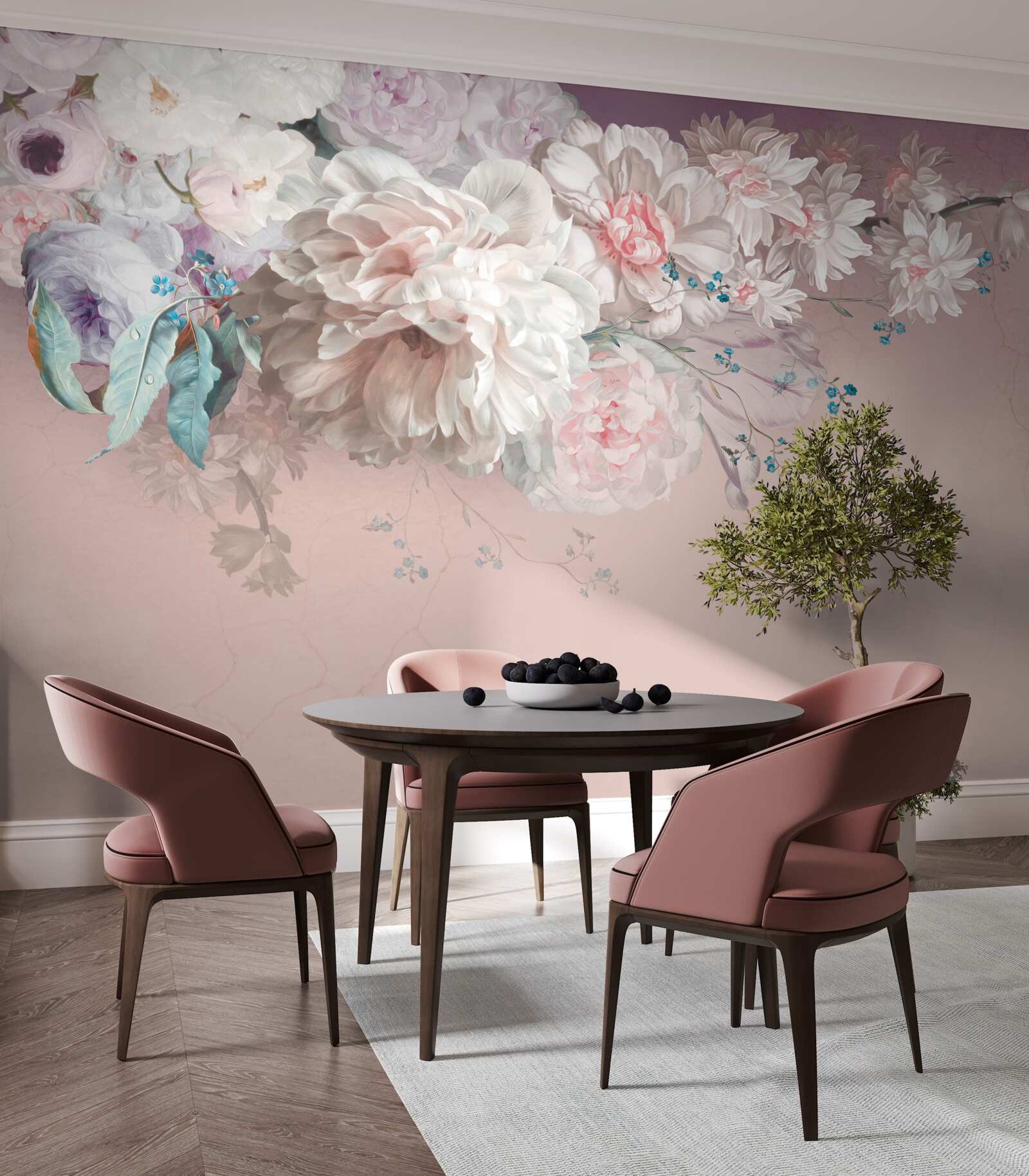 Fototapeta na jednej vetve sa vyvíjajú jemné, ľahké púčiky