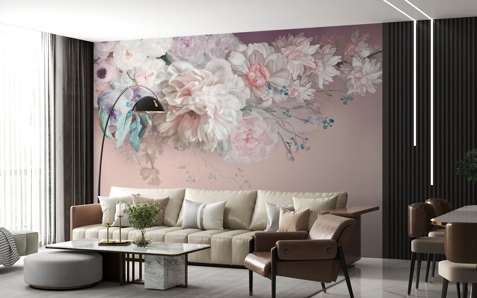 Fototapeta na jednej vetve sa vyvíjajú jemné, ľahké púčiky