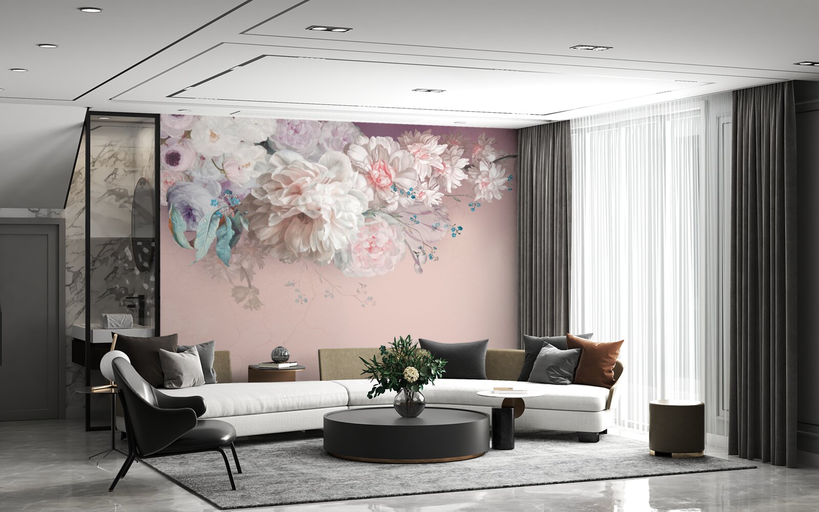 Fototapeta na jednej vetve sa vyvíjajú jemné, ľahké púčiky