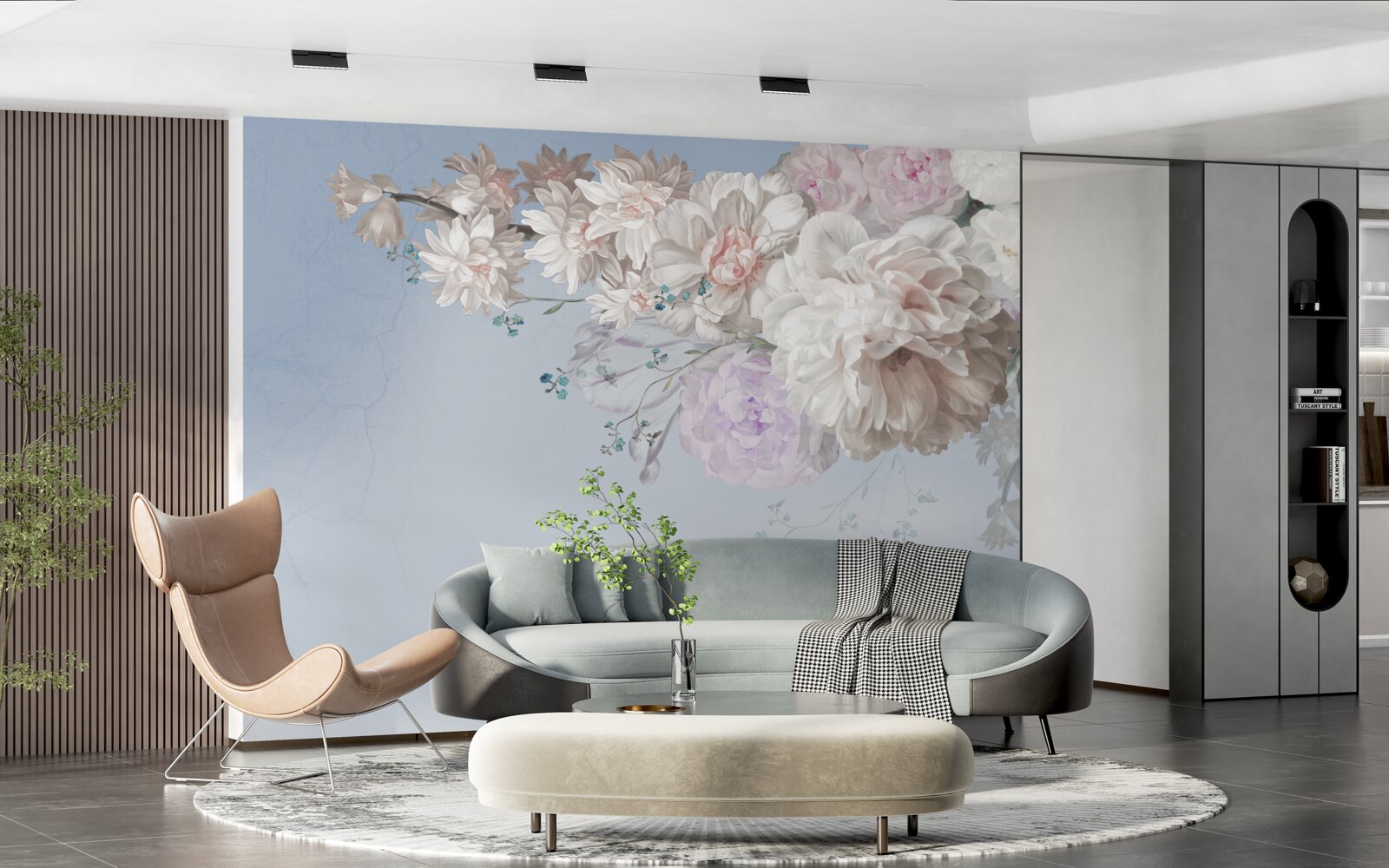 Fototapeta tenká vetva dospelého stromu v plnom kvete