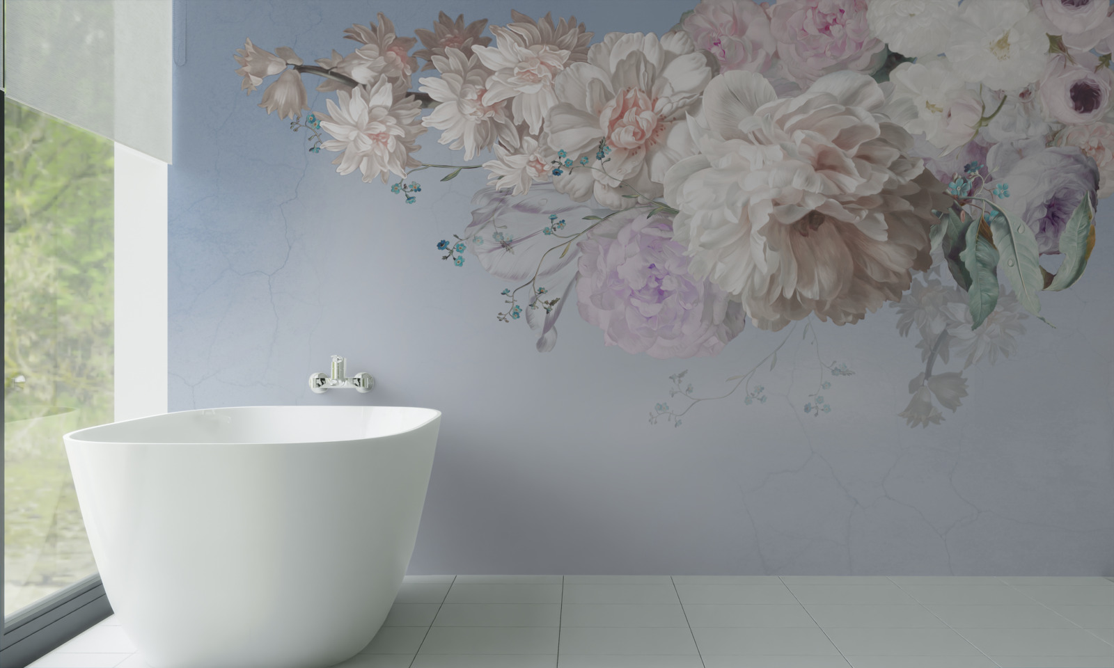 Fototapeta tenká vetva dospelého stromu v plnom kvete