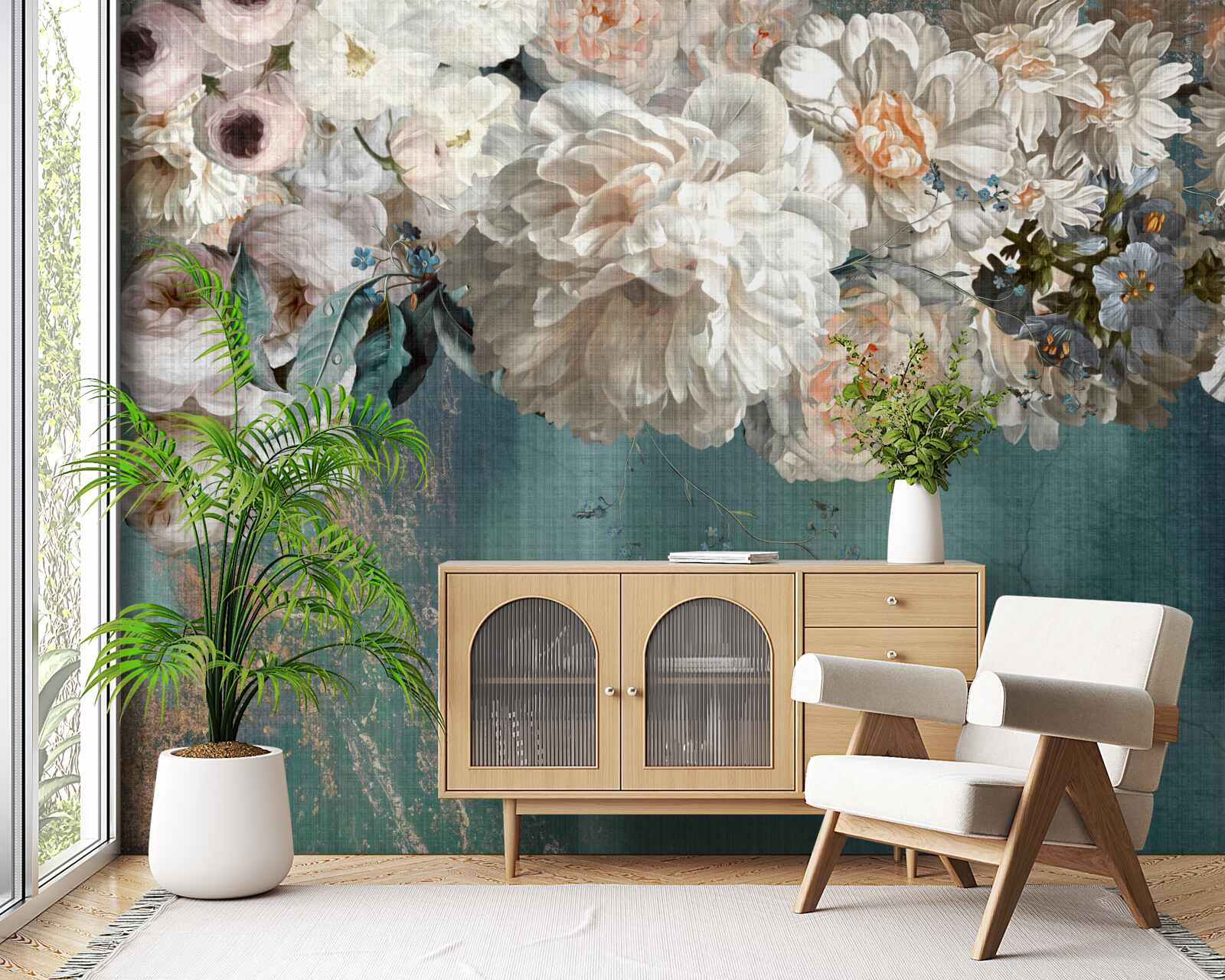 Fototapeta mohutný konár pokrytý kvetnými pukmi