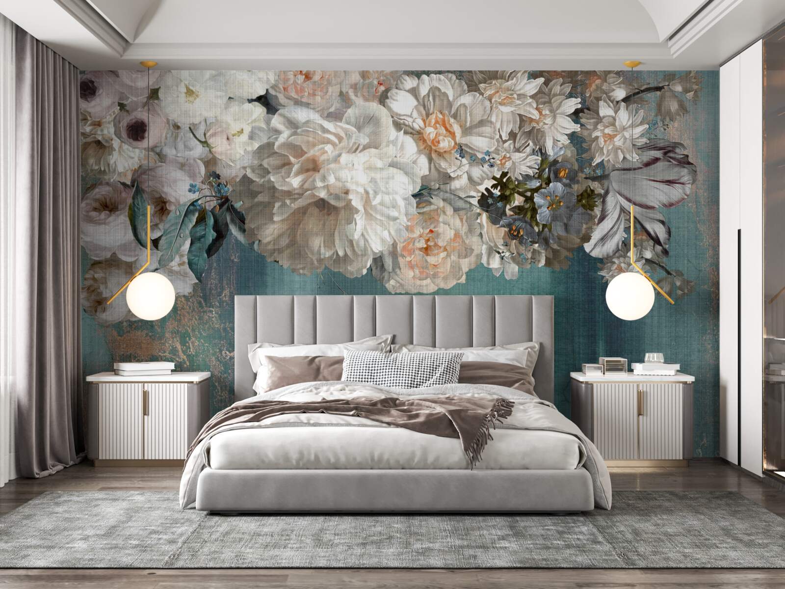 Fototapeta mohutný konár pokrytý kvetnými pukmi