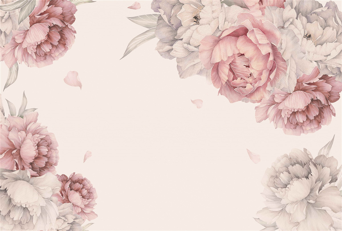 Fototapeta veľké vetvy ružových pivoniek