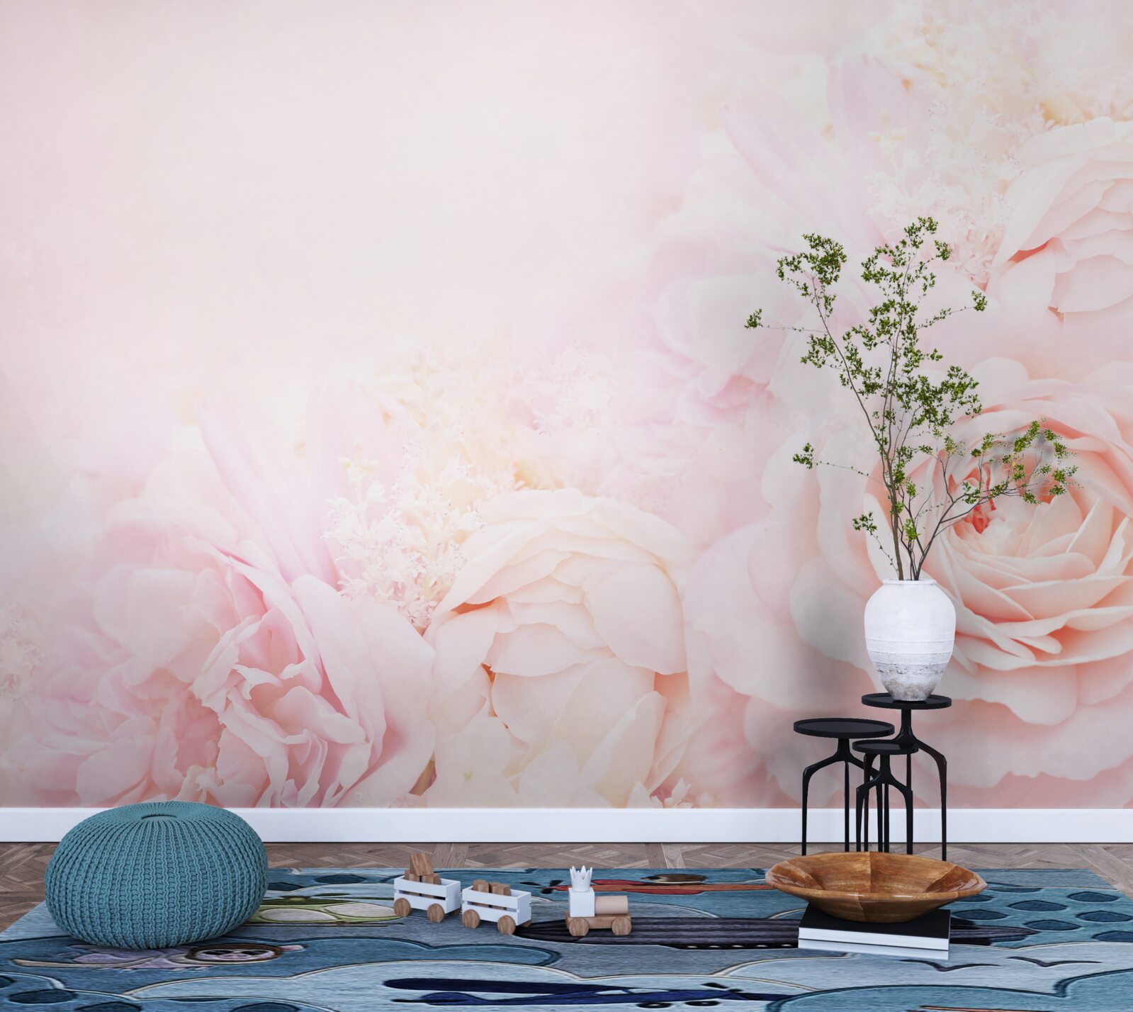 Fototapeta jemné ružové kvety ruže