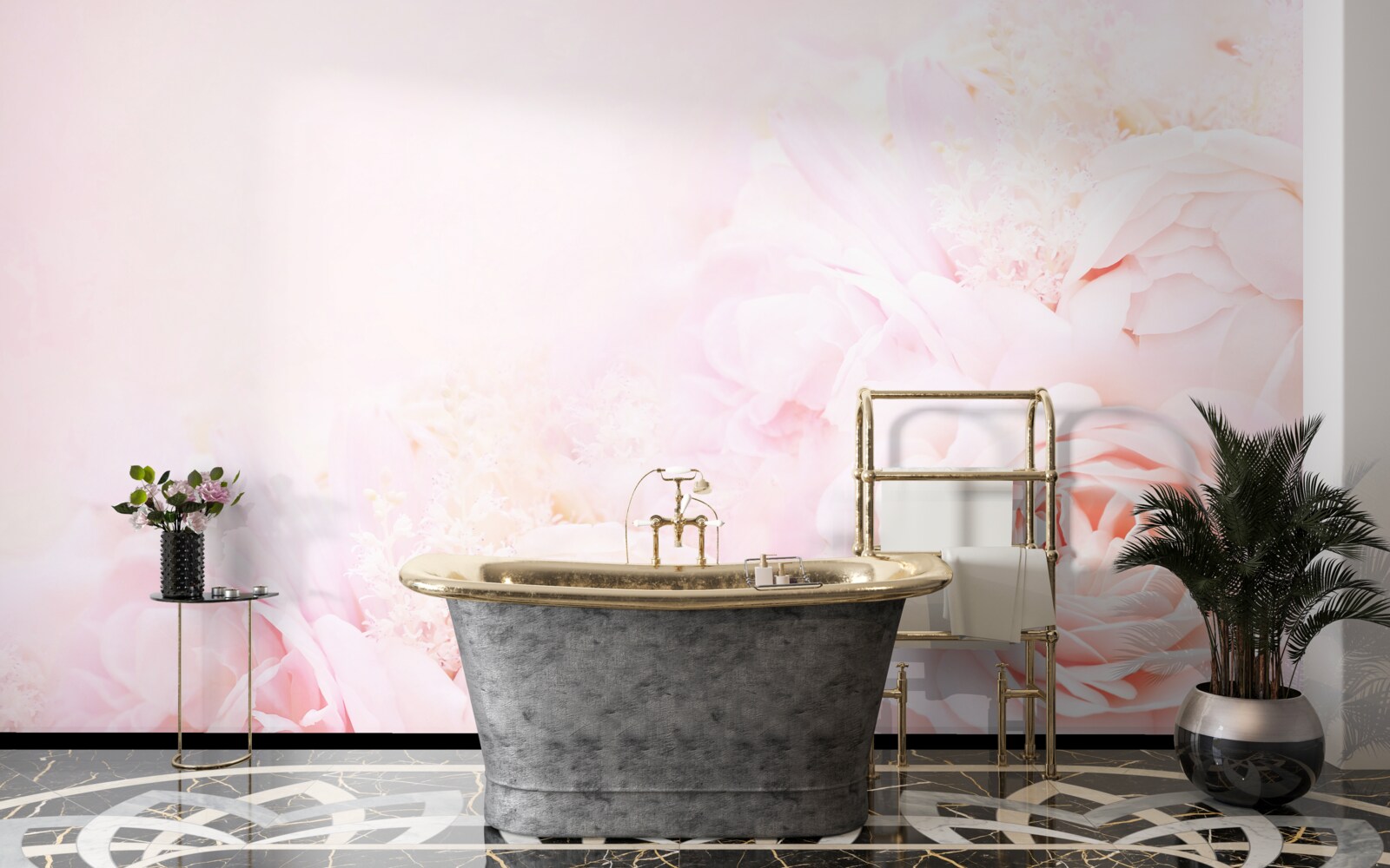 Fototapeta jemné ružové kvety ruže