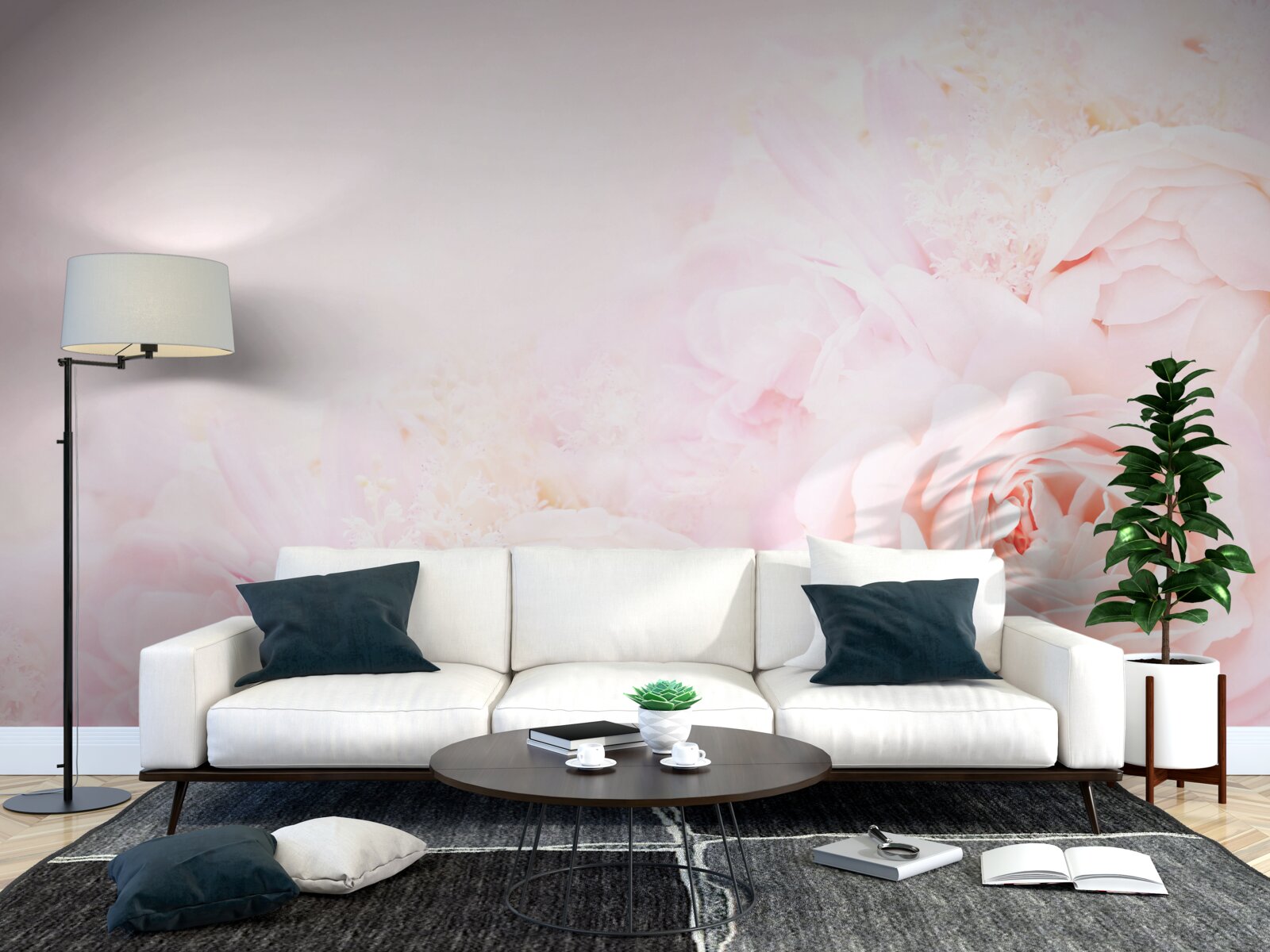 Fototapeta jemné ružové kvety ruže