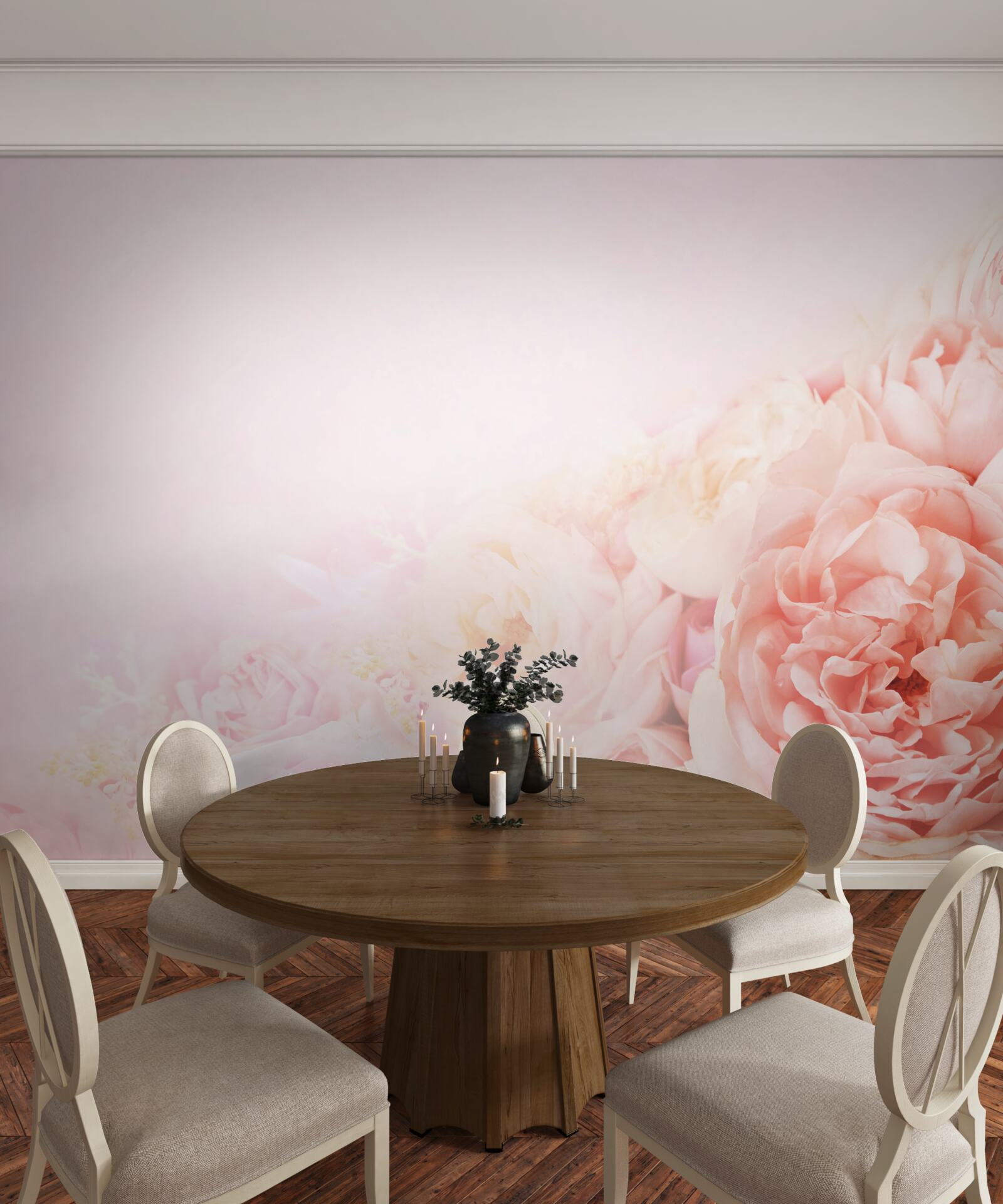 Fototapeta tenké ružové kvety