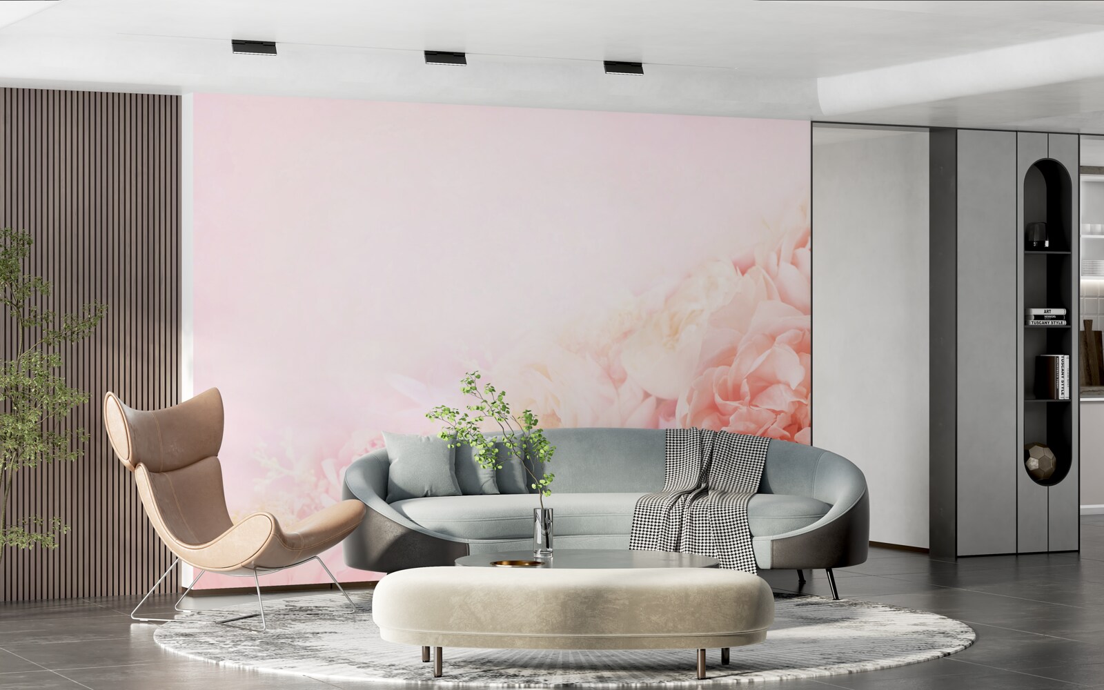 Fototapeta tenké ružové kvety