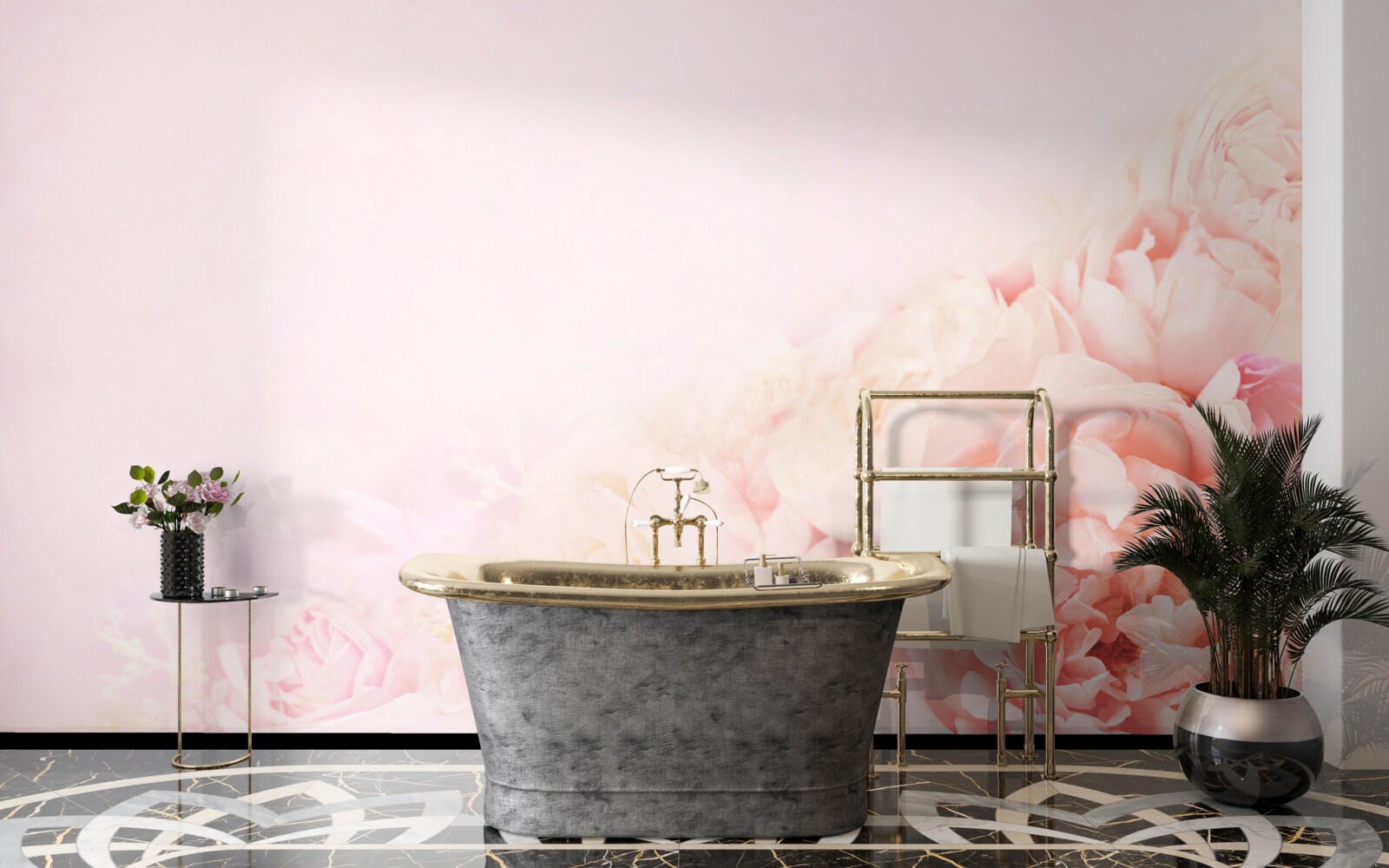 Fototapeta tenké ružové kvety