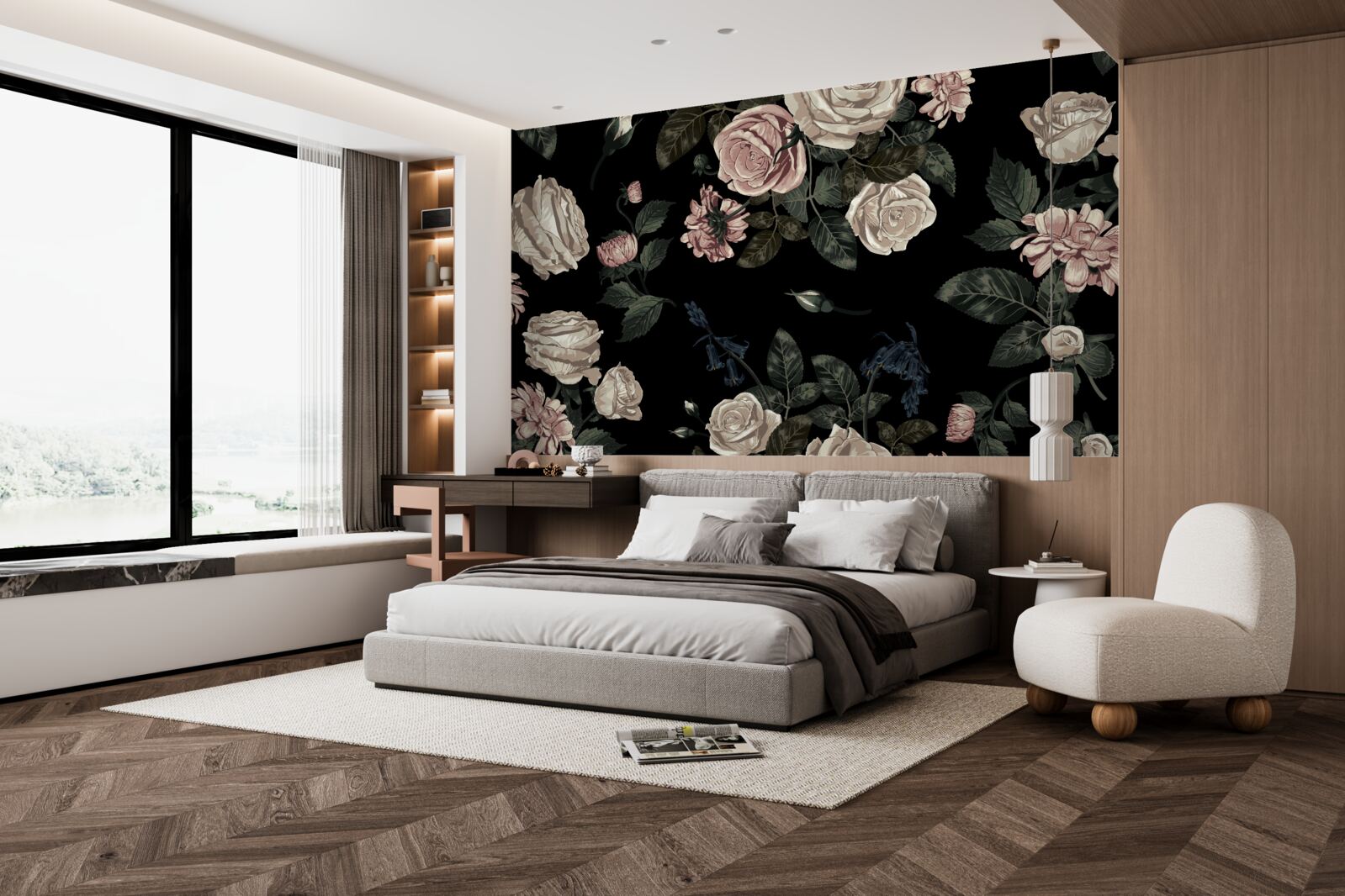 Fototapeta svetlé puky kontrastujú s tmavým pozadím