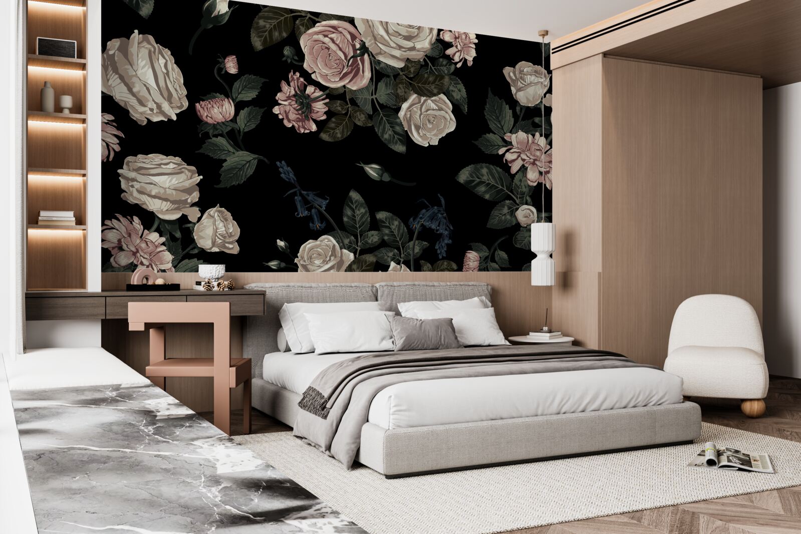 Fototapeta svetlé puky kontrastujú s tmavým pozadím