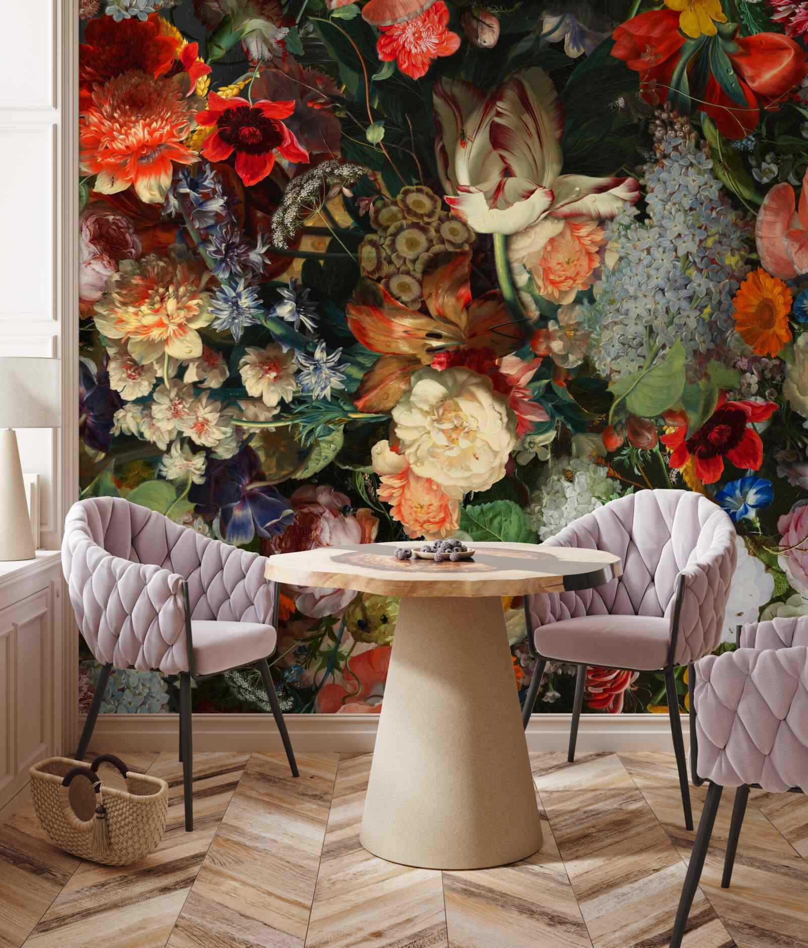 Fototapeta Živé sezónne kvety v plnom lete