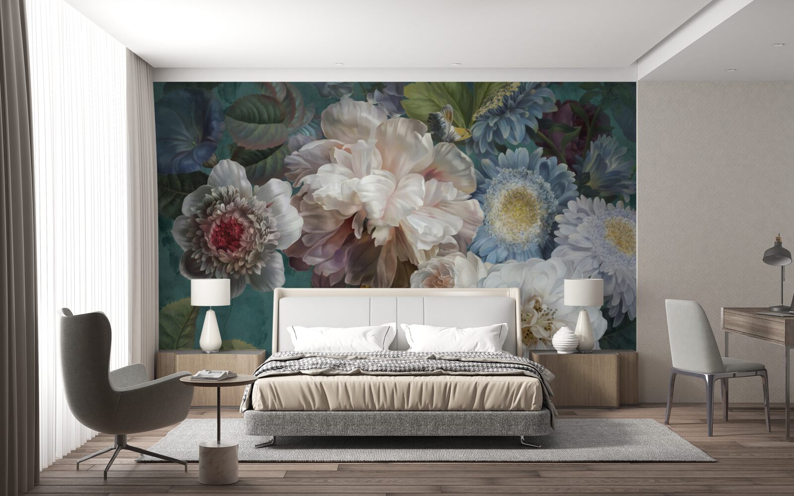 Fototapeta kompozícia pôvabných a jemných kvetov