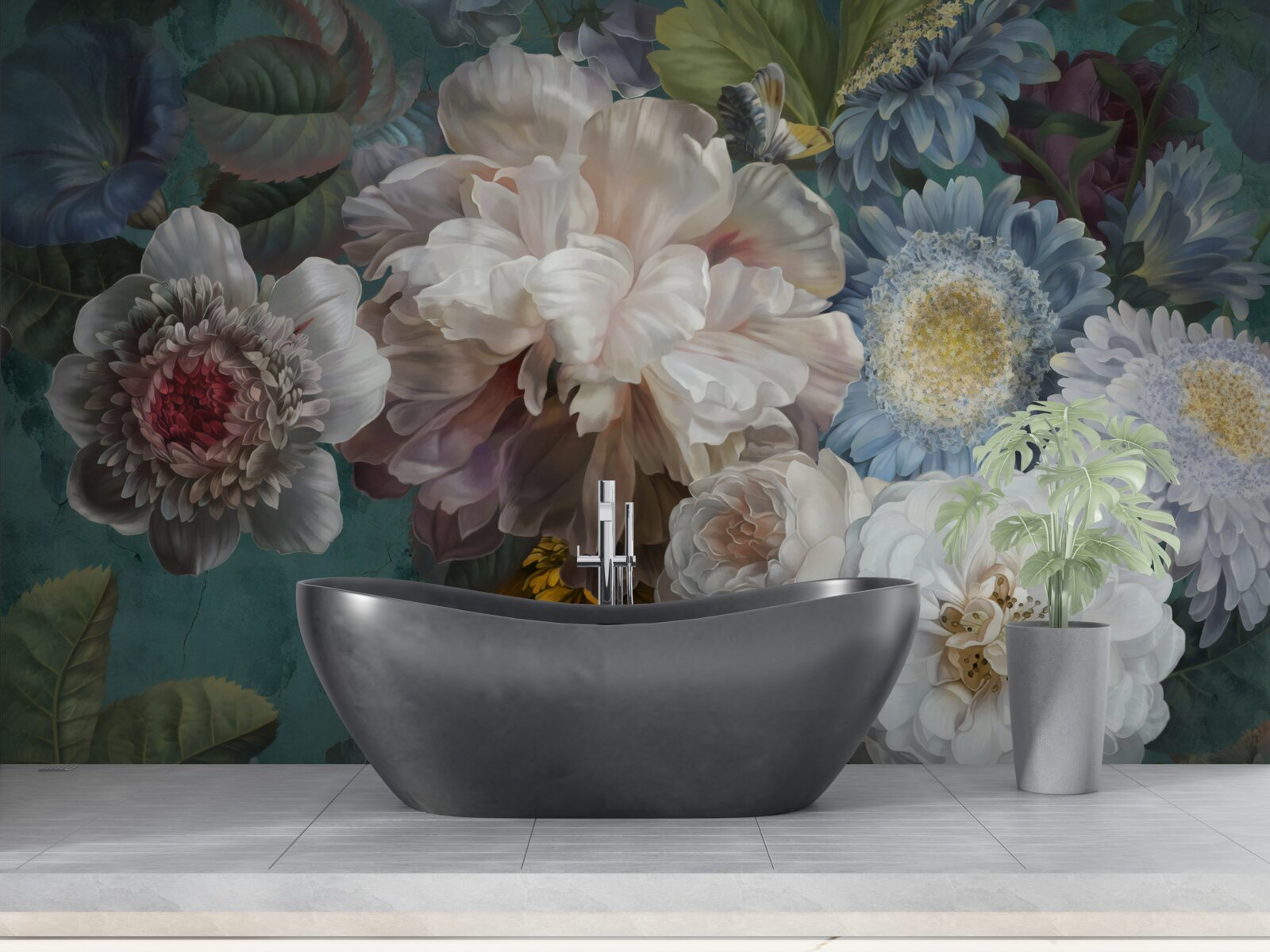 Fototapeta kompozícia pôvabných a jemných kvetov