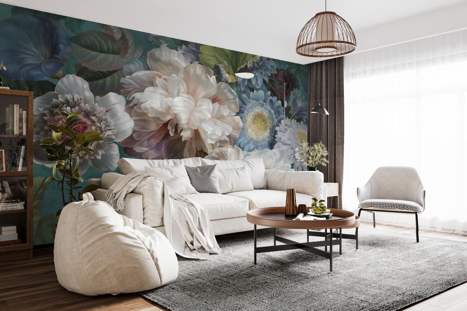 Fototapeta kompozícia pôvabných a jemných kvetov