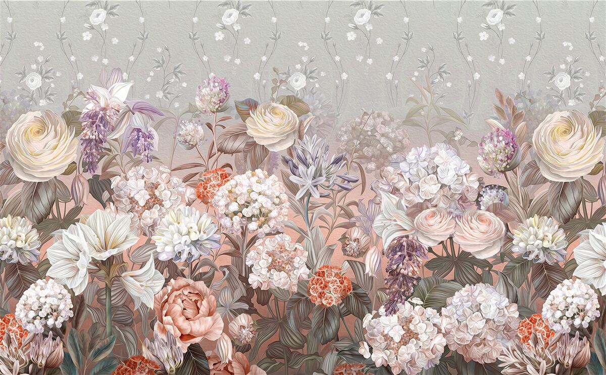 Fototapeta kvety na lúke pod nočnou oblohou