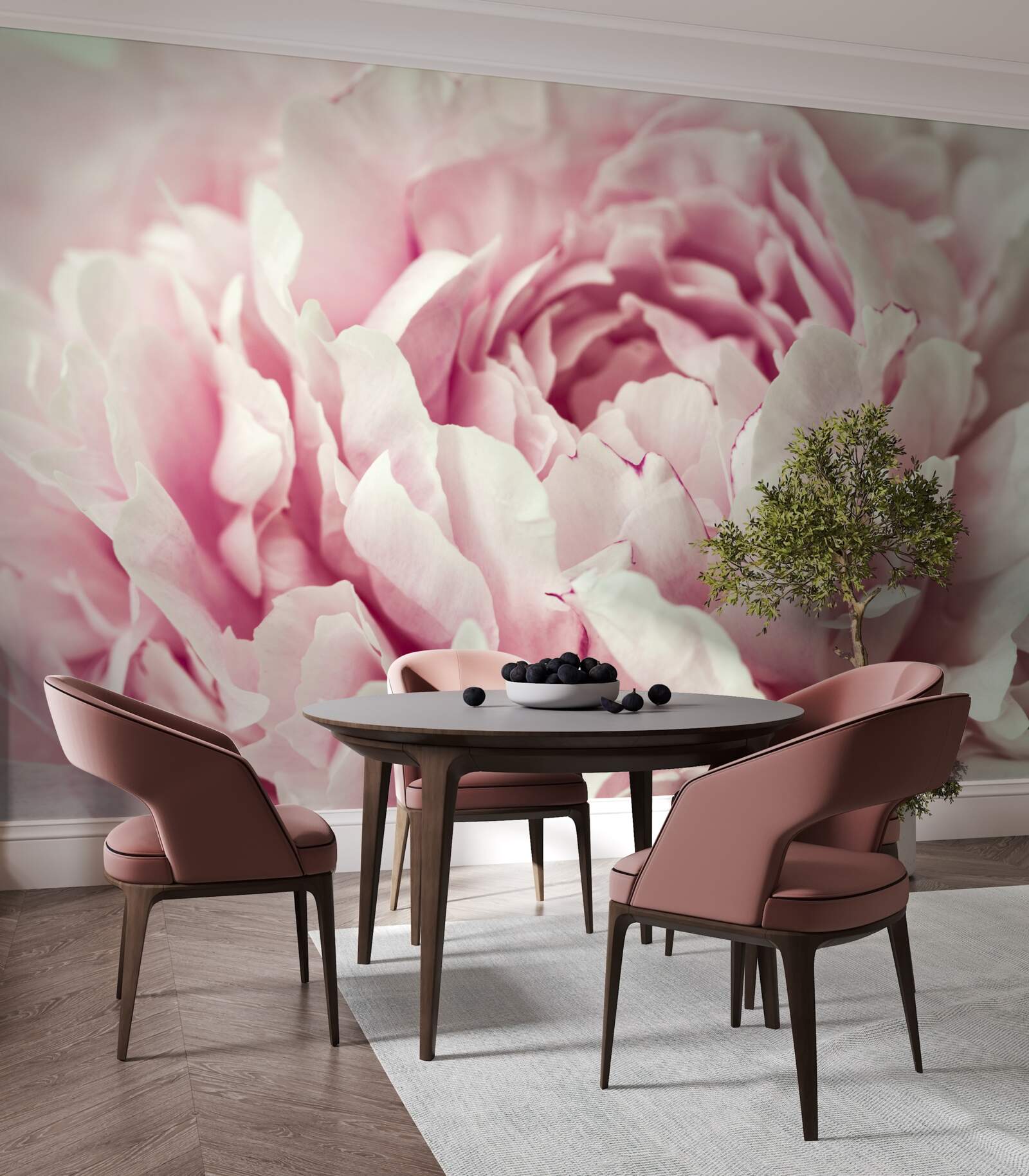 Fototapeta mäkké listy ružového kvetu