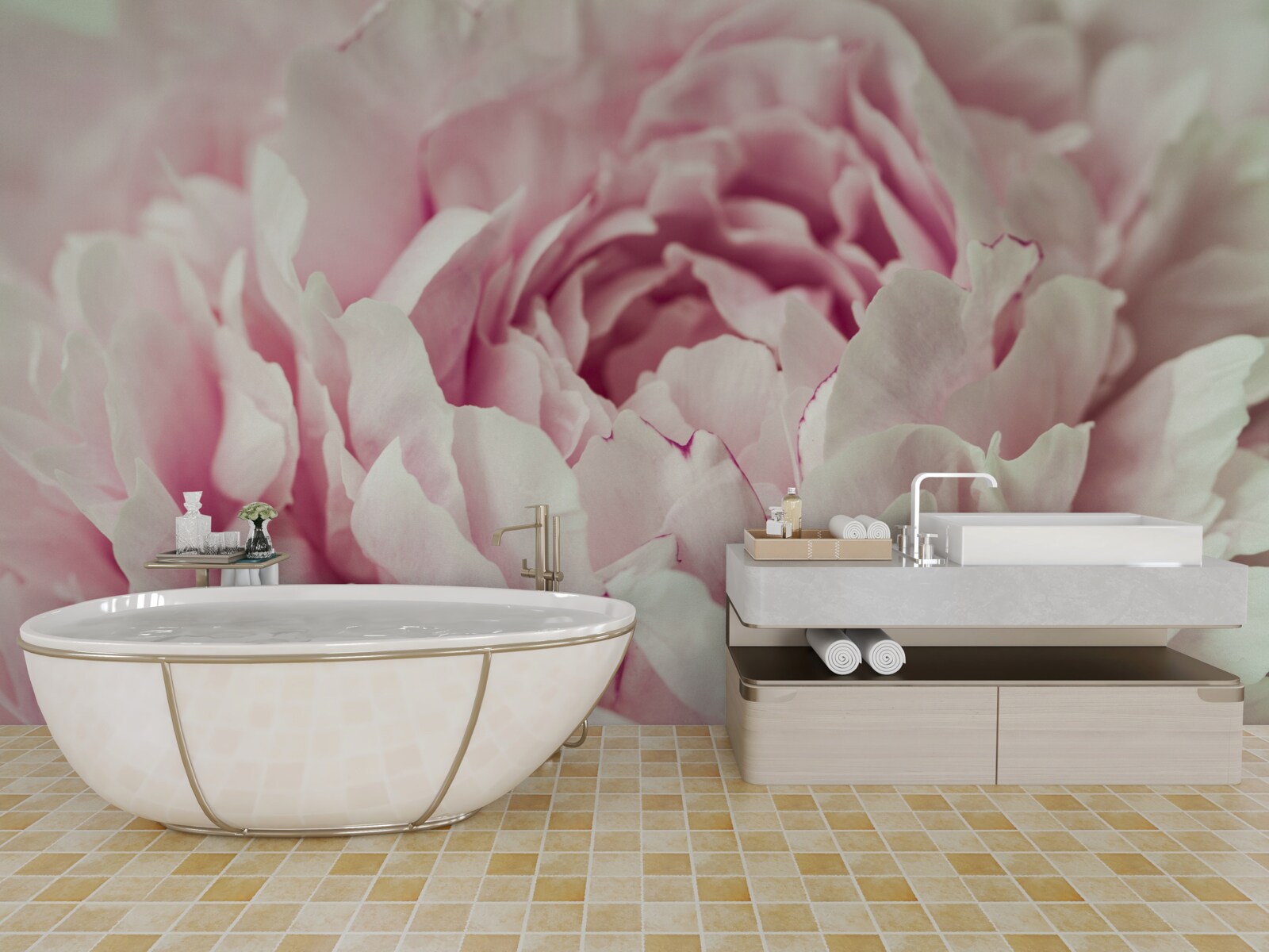 Fototapeta mäkké listy ružového kvetu