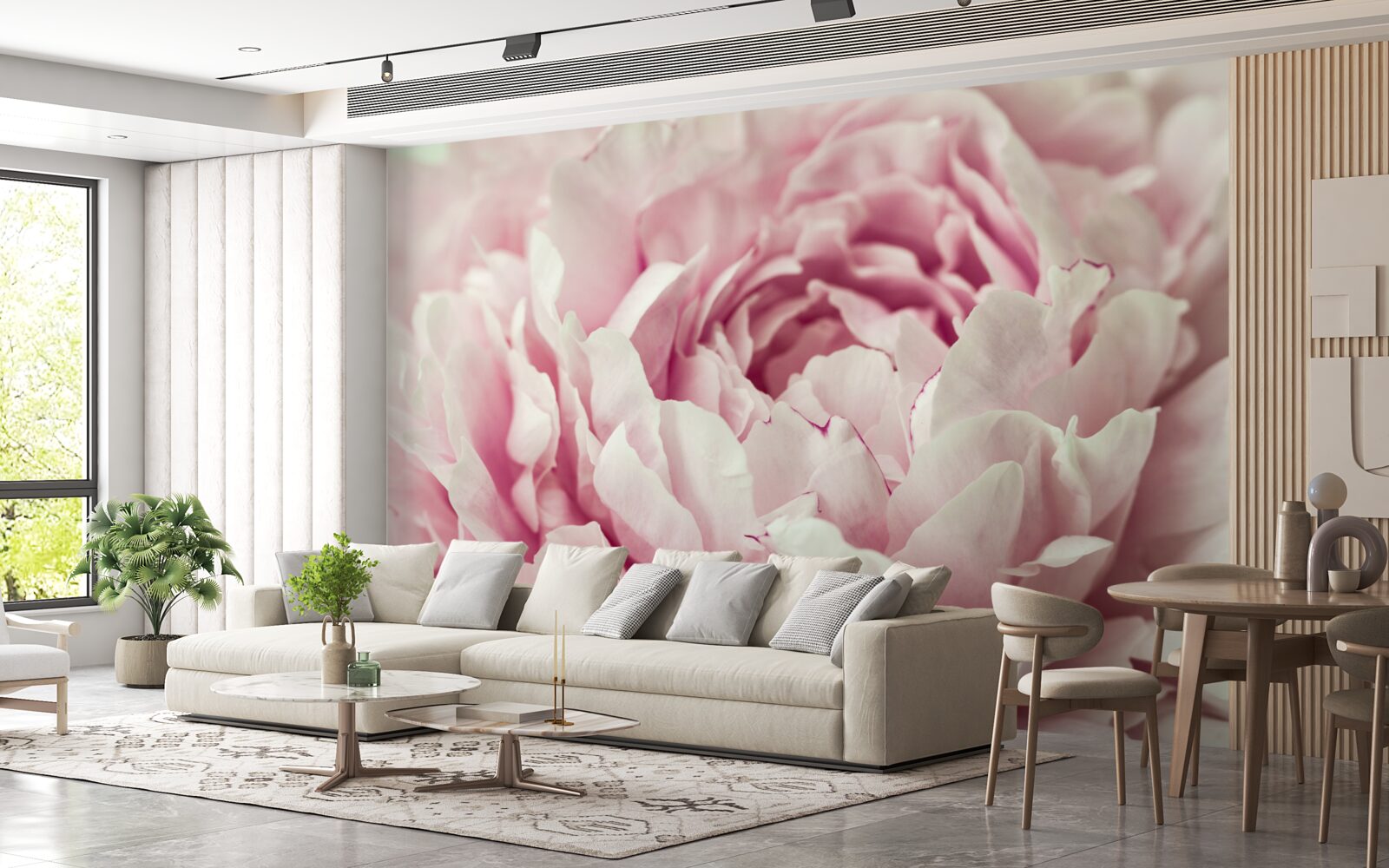 Fototapeta mäkké listy ružového kvetu