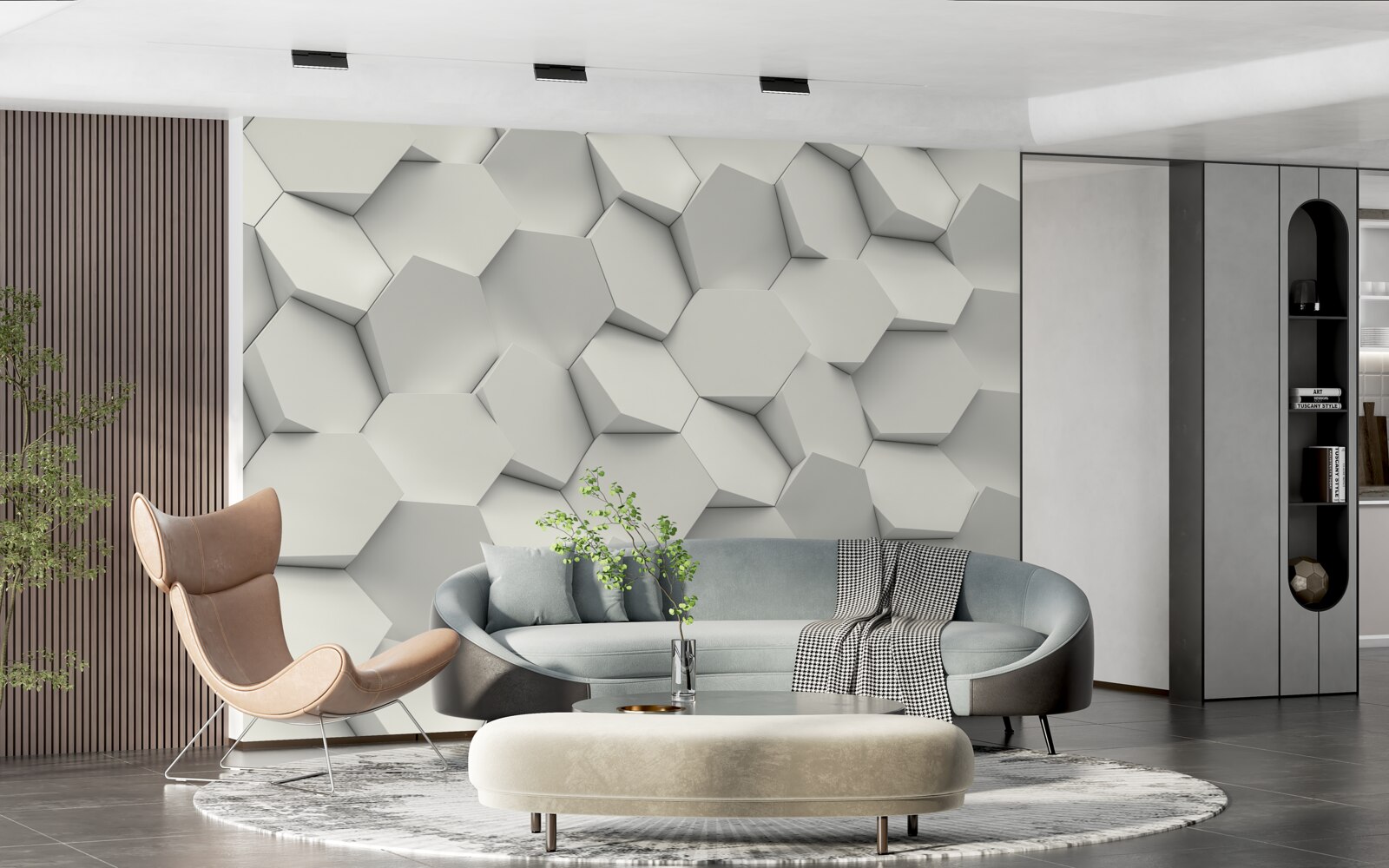 Fototapeta šesťuholníky sa otáčali rôznymi smermi