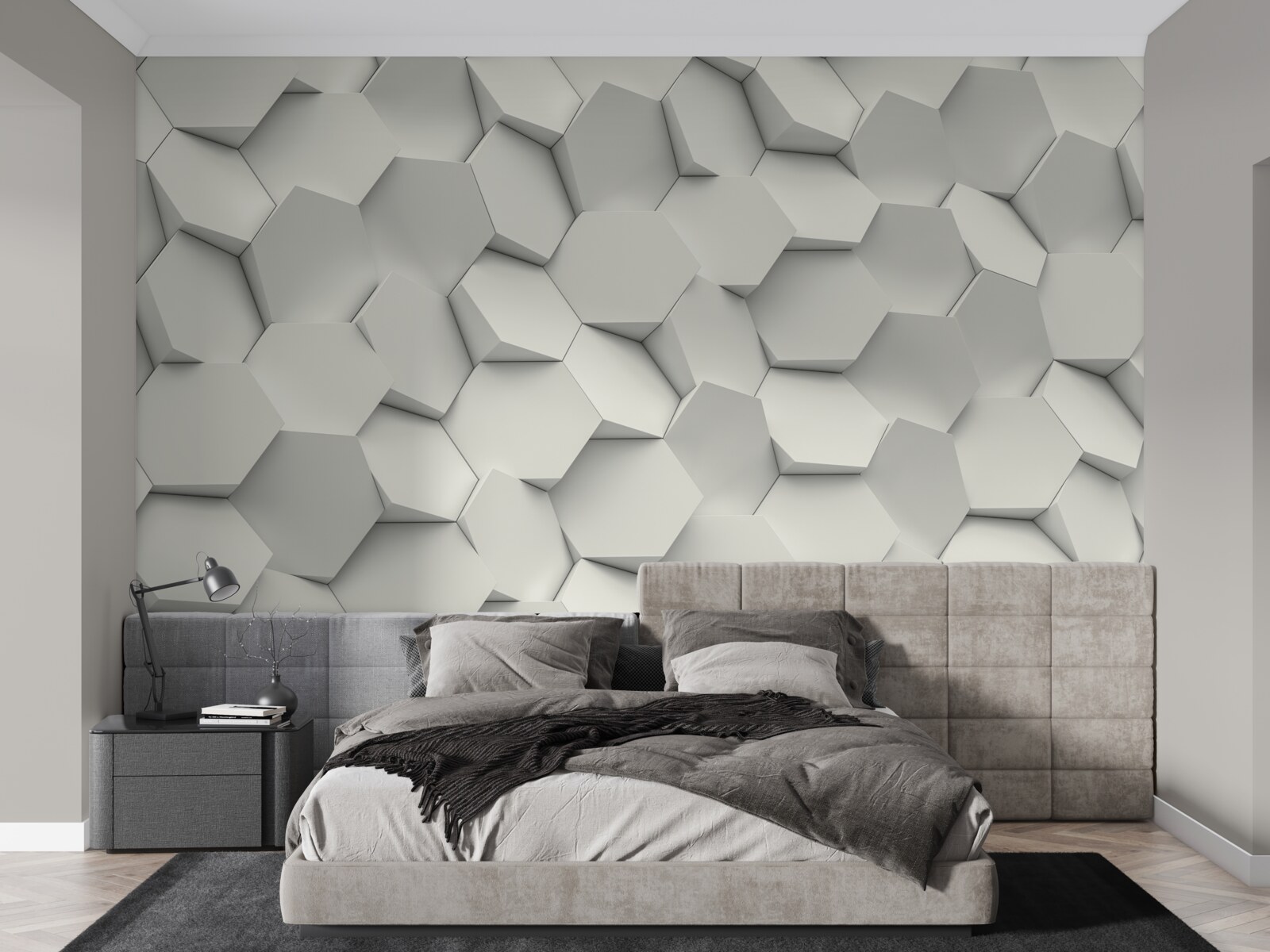 Fototapeta šesťuholníky sa otáčali rôznymi smermi