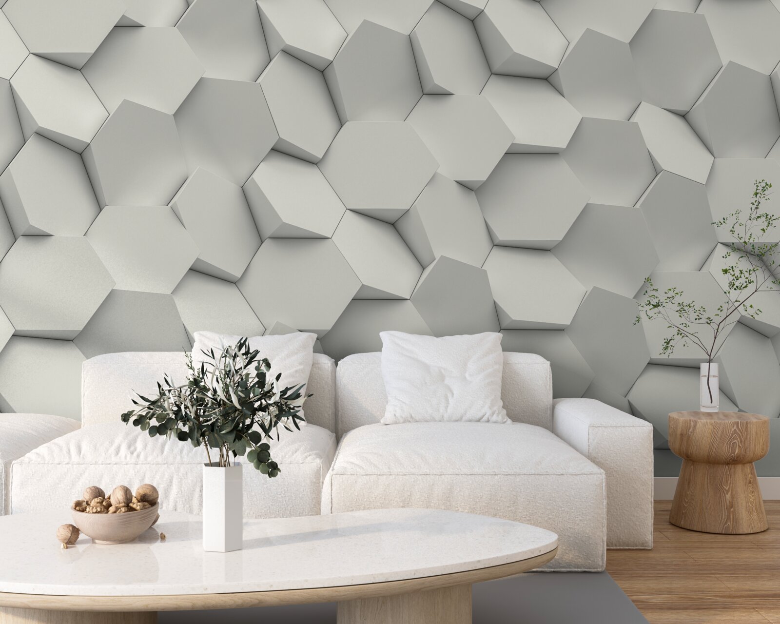 Fototapeta šesťuholníky sa otáčali rôznymi smermi