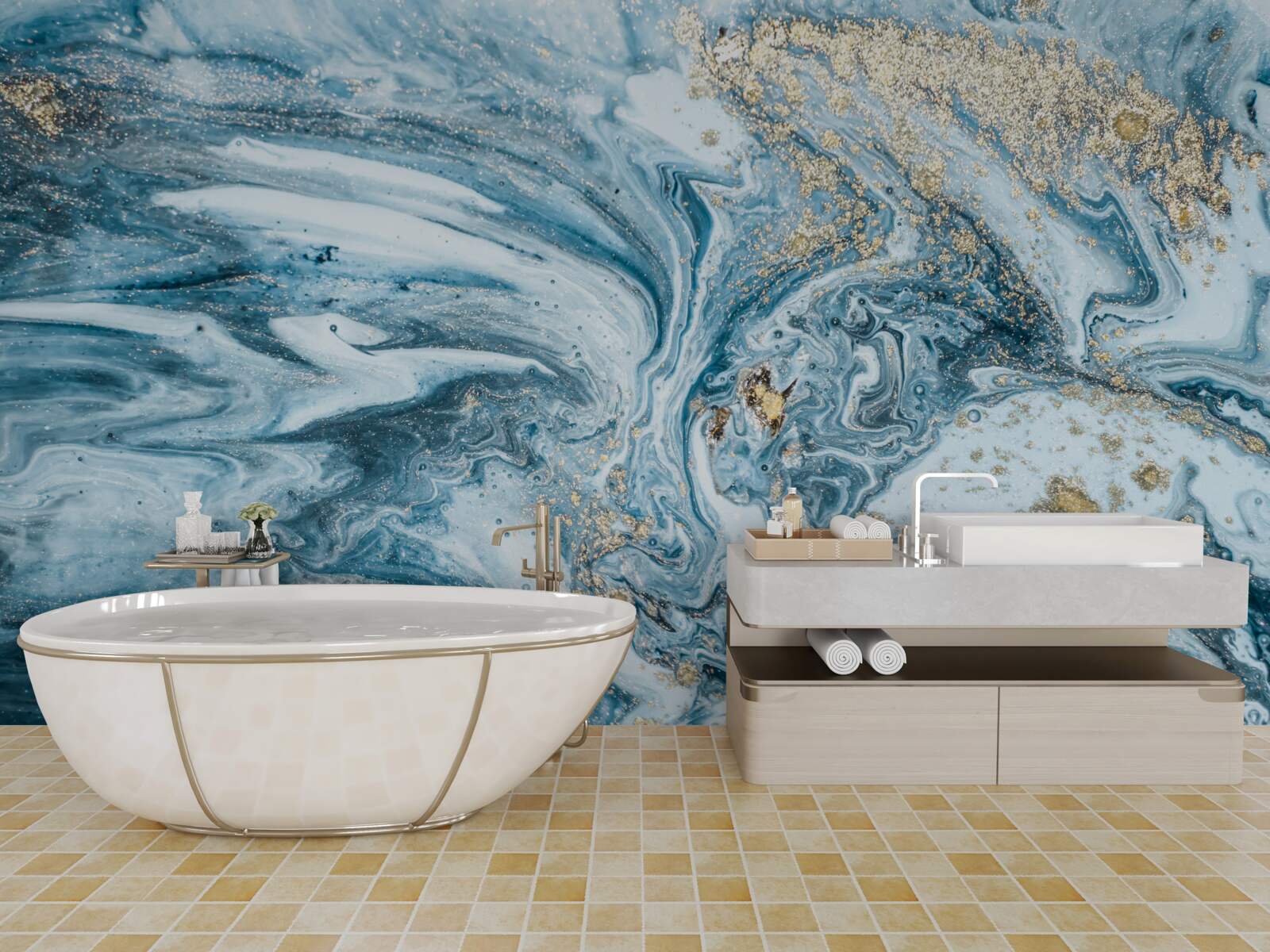 Fototapeta Turecká modrá tekutina