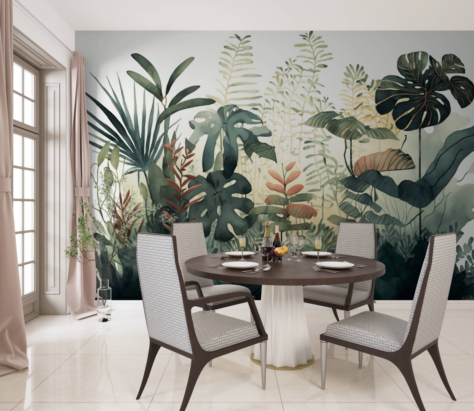 Fototapeta noc pokrýva trópy