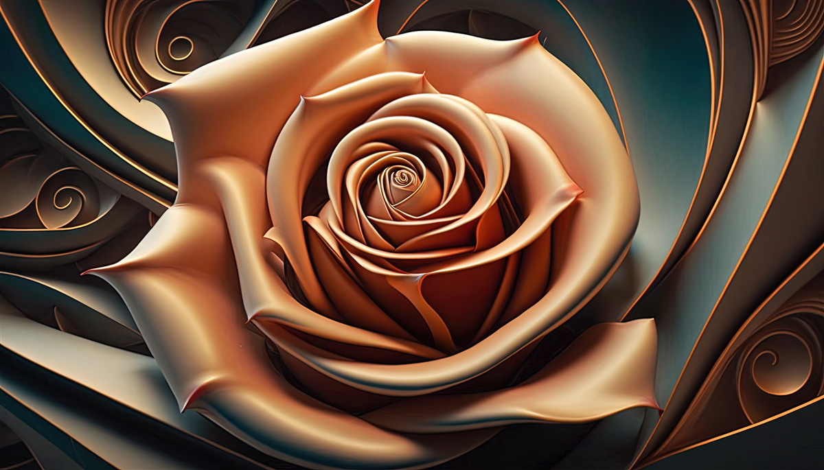 Fototapeta hnedá kovová ruža