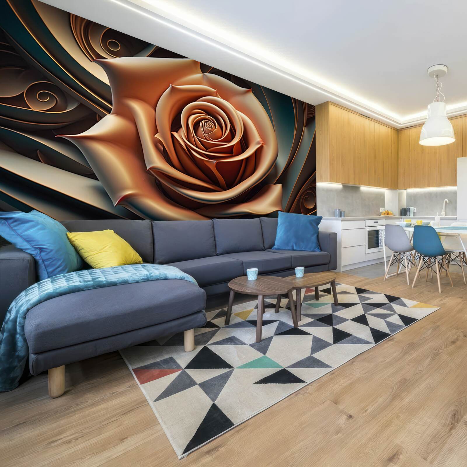 Fototapeta hnedá kovová ruža