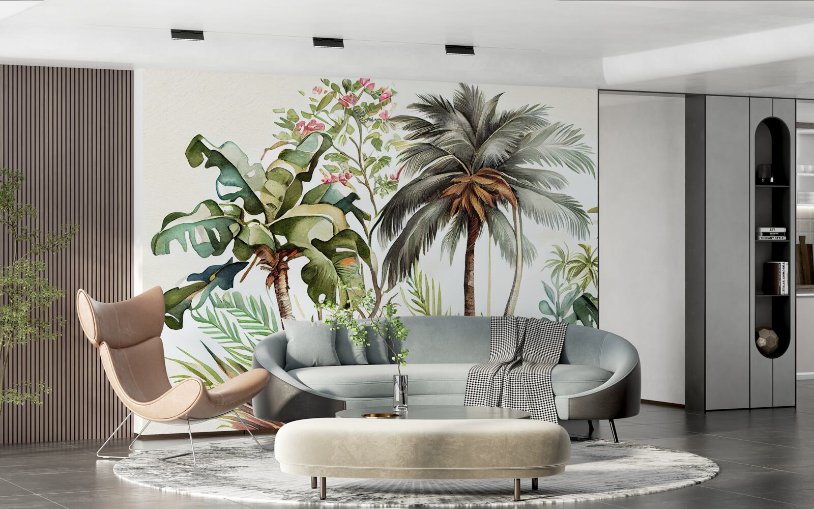 Fototapeta tropické rastliny vrátane paliem